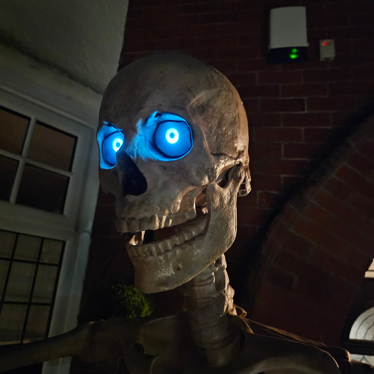 GIANT 8ft (240cm) Standing Indoor Outdoor Animatronic Halloween Skeleton Decoration