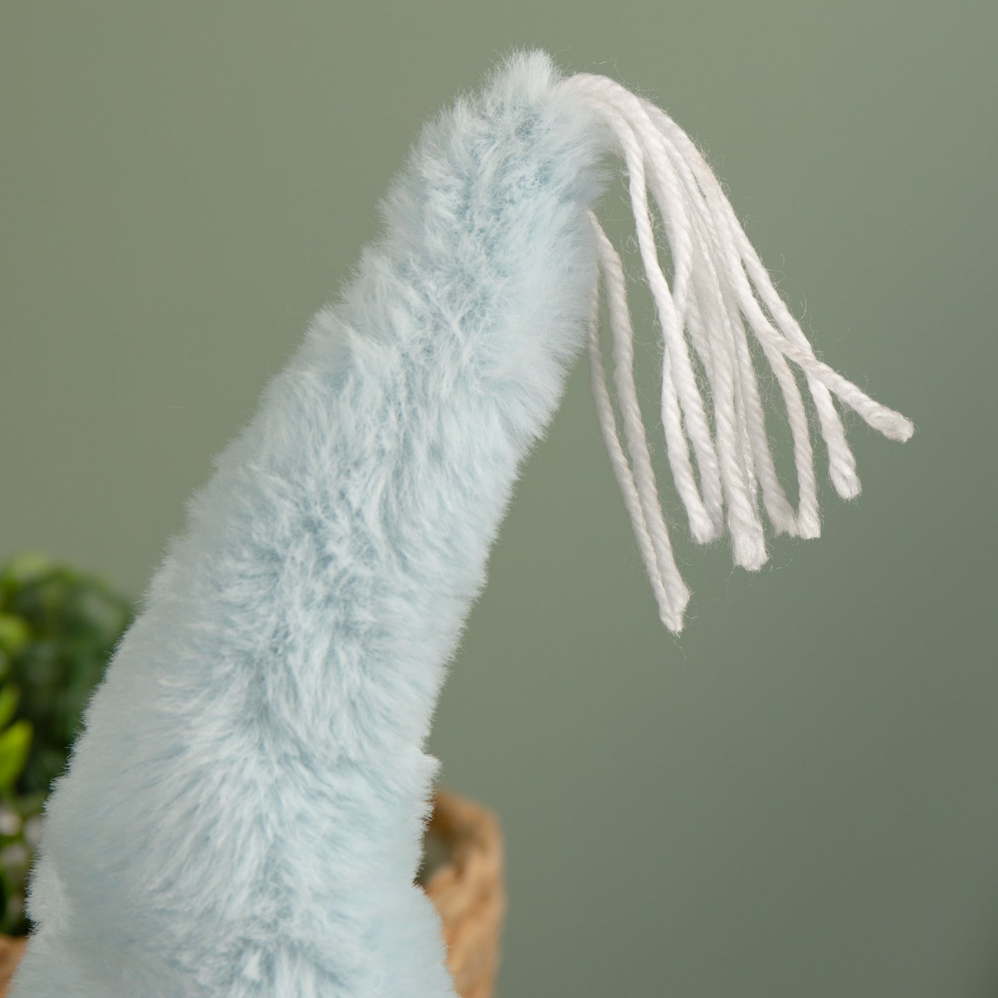 48cm Pastel Blue Plush Sitting Christmas Gonk with Dangly Legs Decoration