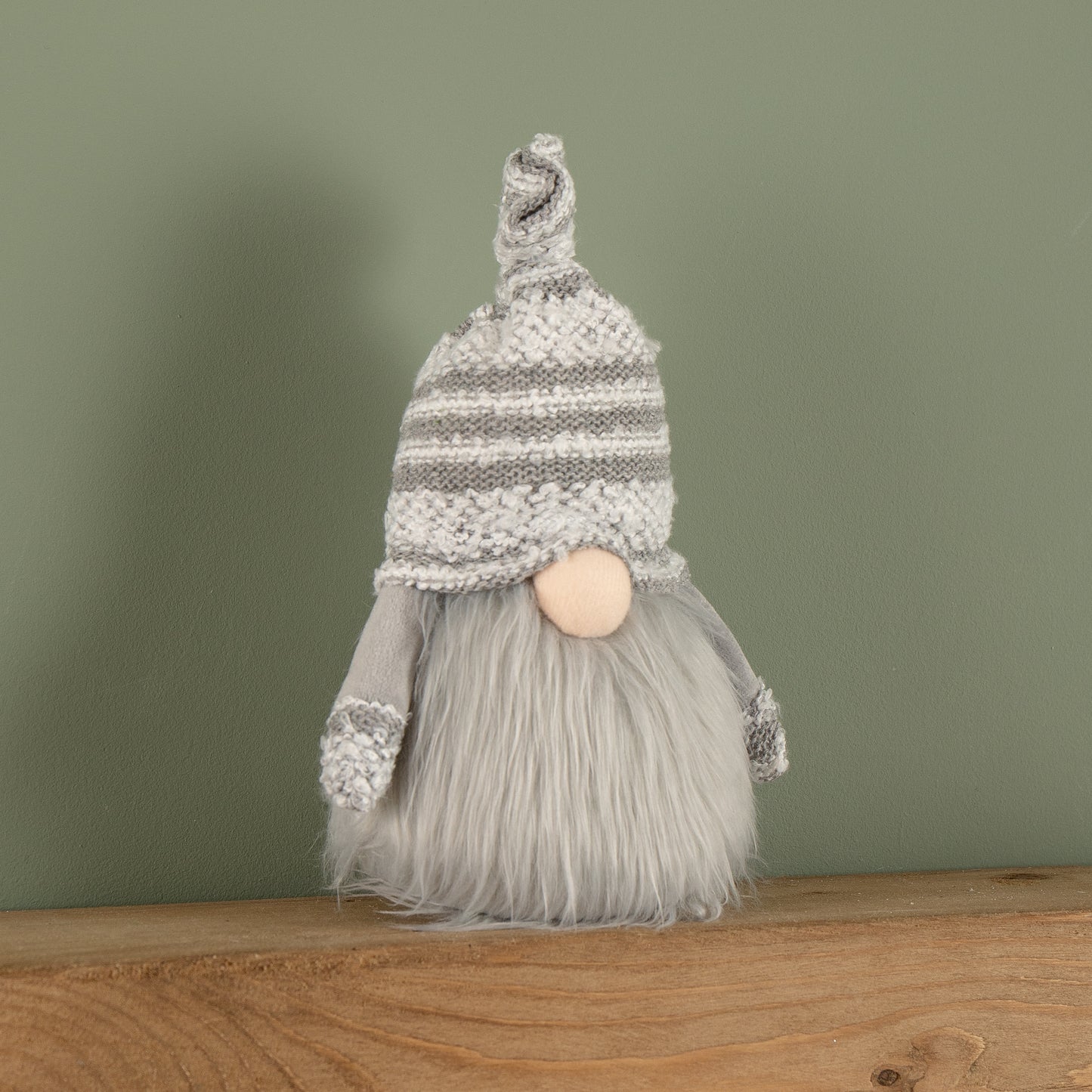 22cm Grey Plush Indoor Christmas Gonk Decoration