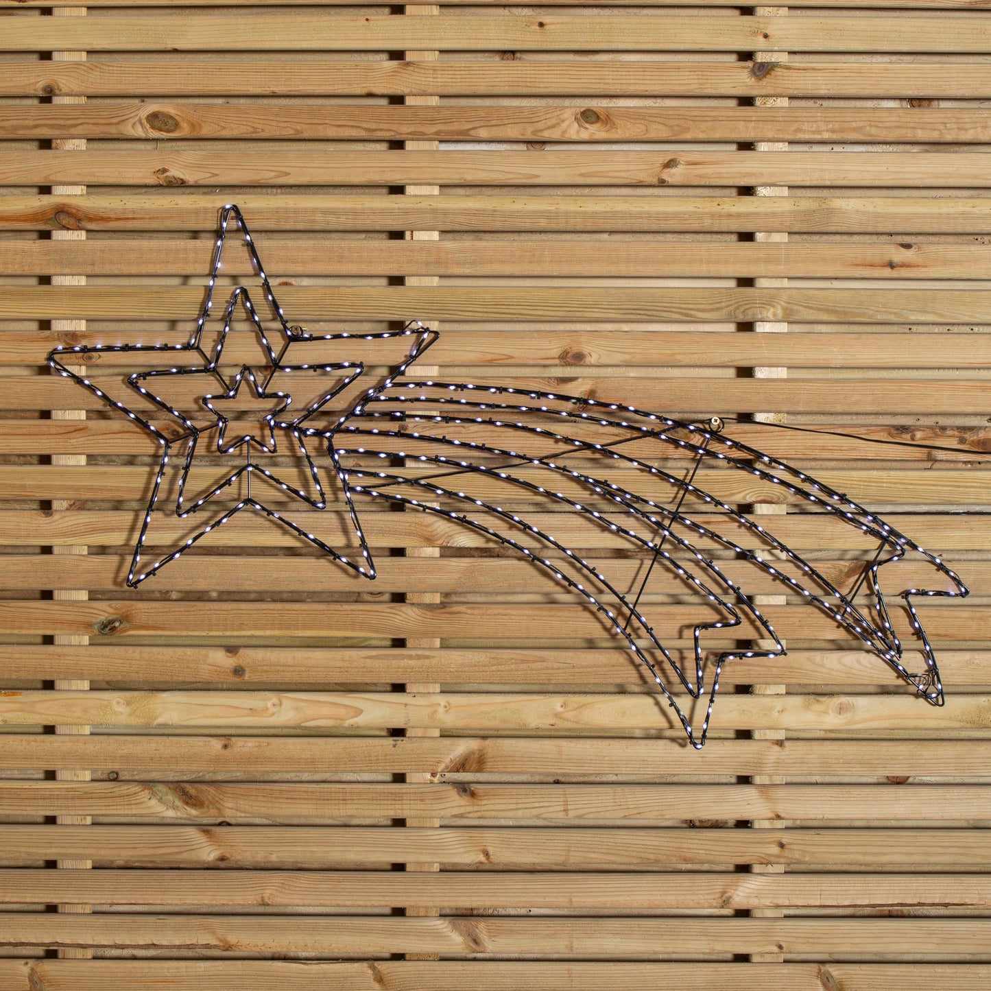 49cm x 1.19m Light up Christmas Shooting Star with 373 Twinkling White LEDs