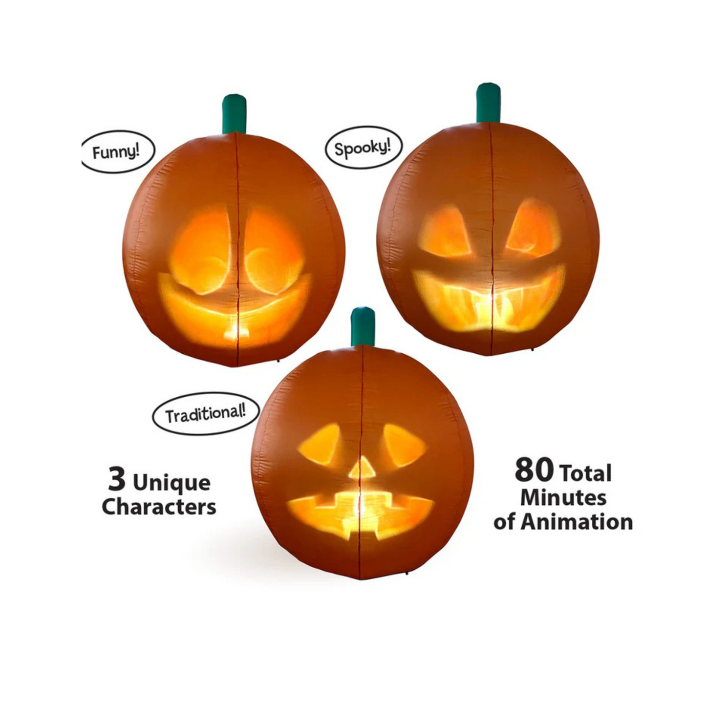Factory Seconds: Animated Jabberin Jack Giant 5ft Inflatable Talking Animated Halloween Pumpkin with Built-in Projector and Speaker