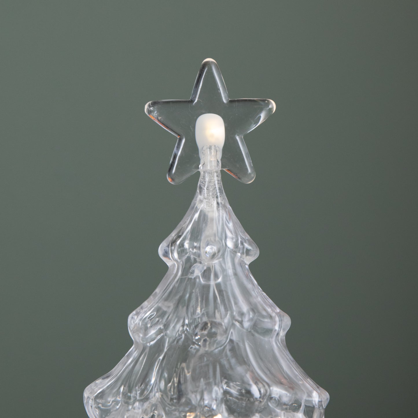 33cm Battery Operated Light up Christmas Tree Water Spinner with The Snowman & LEDs