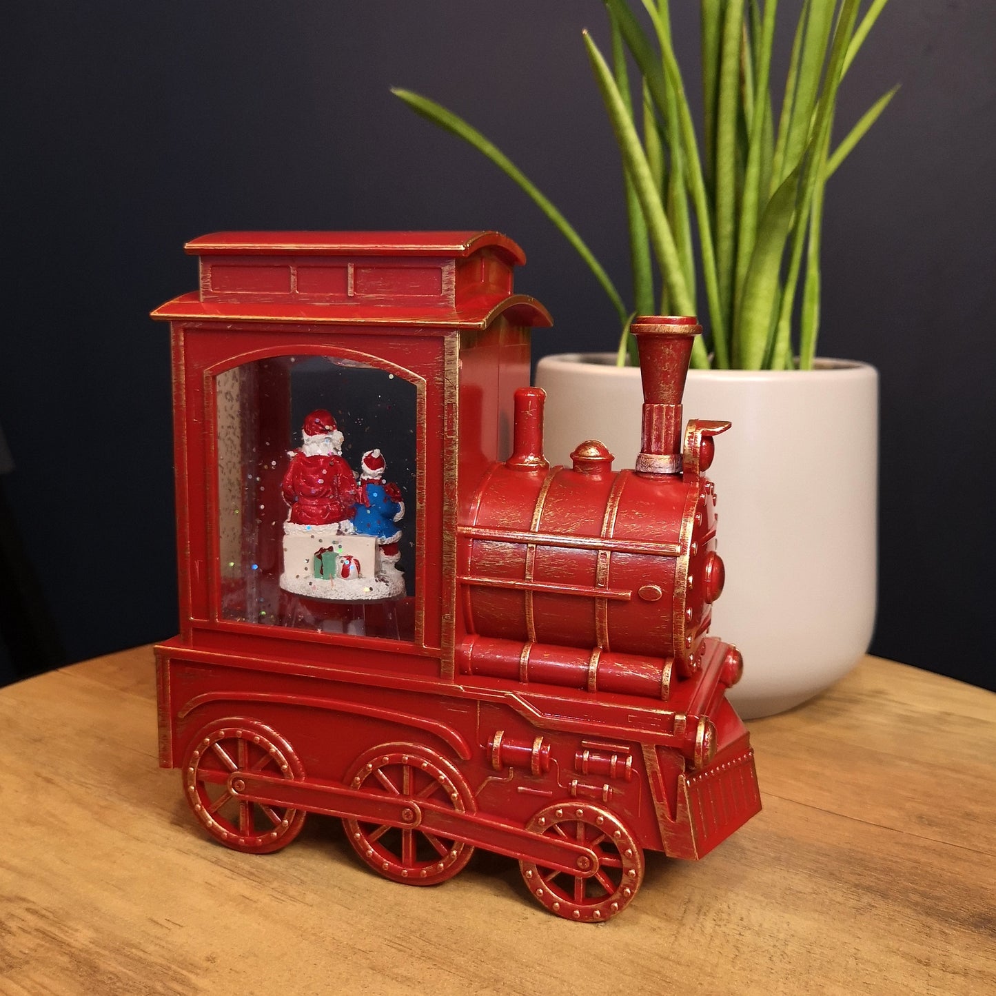 17cm Battery Operated Light up SnowSwirl All Aboard! Christmas Decoration with LEDs