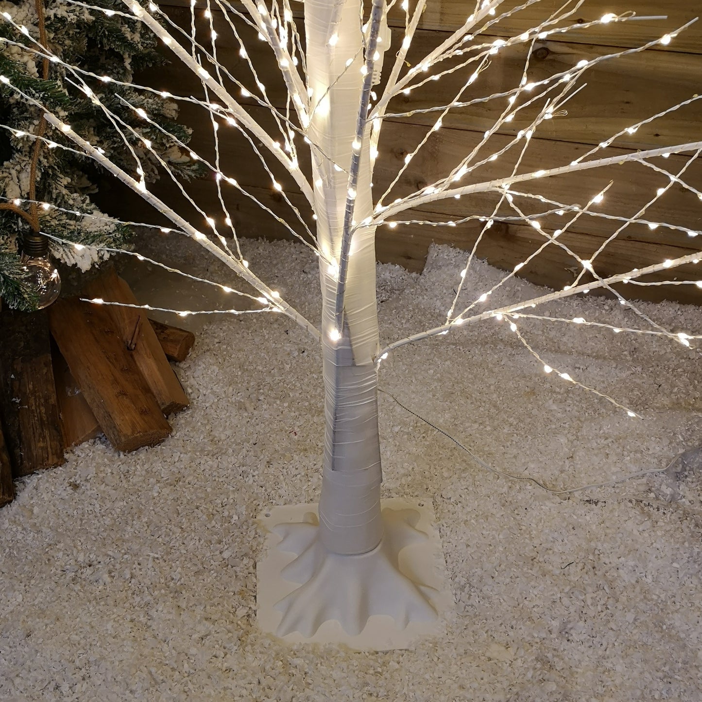 6ft (1.8m) White Modelling Micro Dot Tree with 1,300 Twinkling LEDs in Warm white