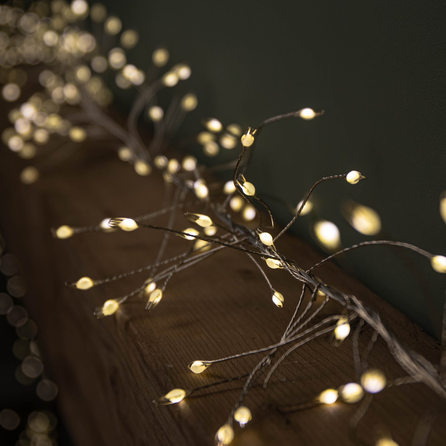 5.4m 860 LEDs Multi Action Ultra Bright Garland on Silver Wire in Warm White