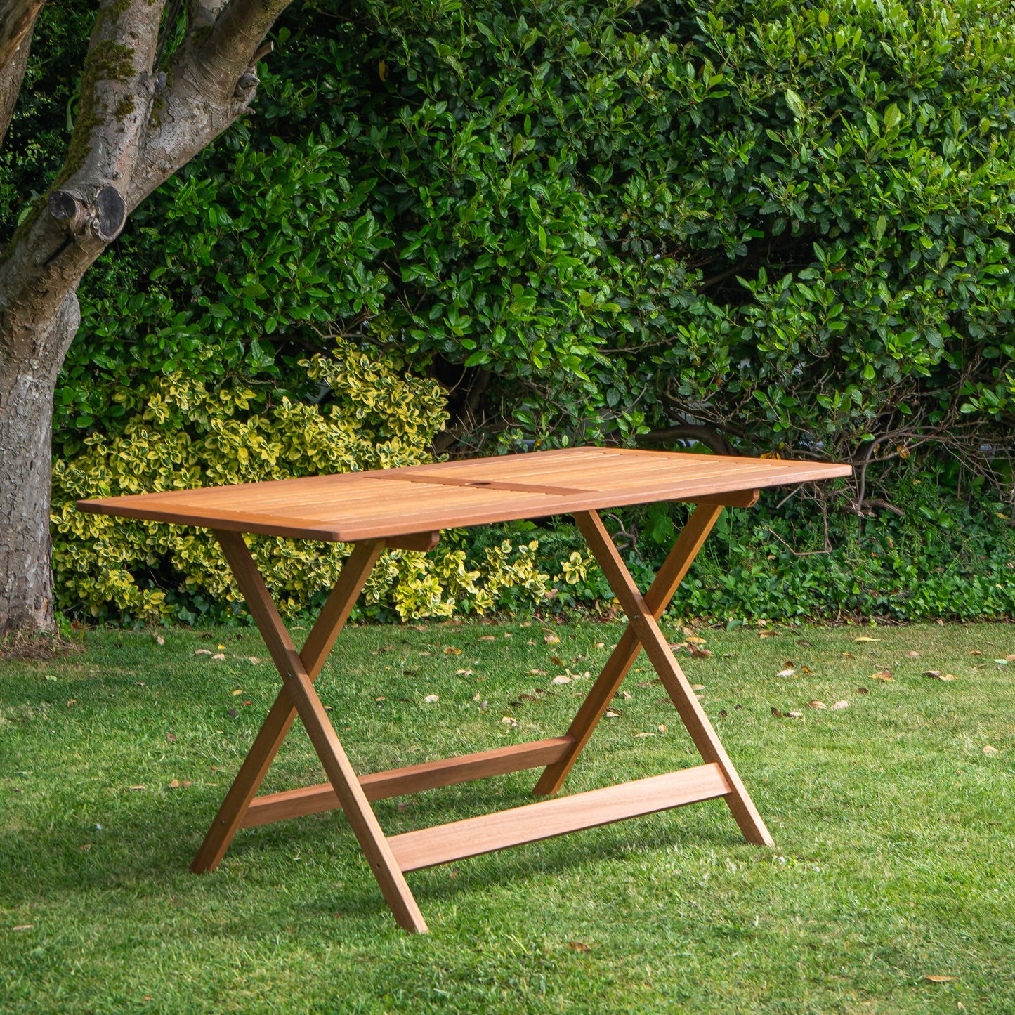 Windermere Outdoor 6 Person Folding Rectangular Wooden Table