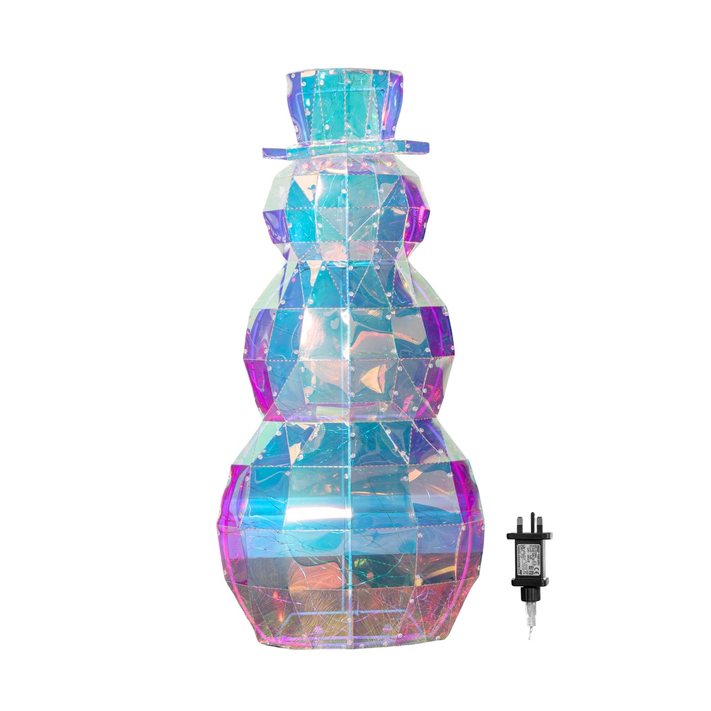 91cm DreamLights Iridescent Christmas Snowman with 400 White LEDs