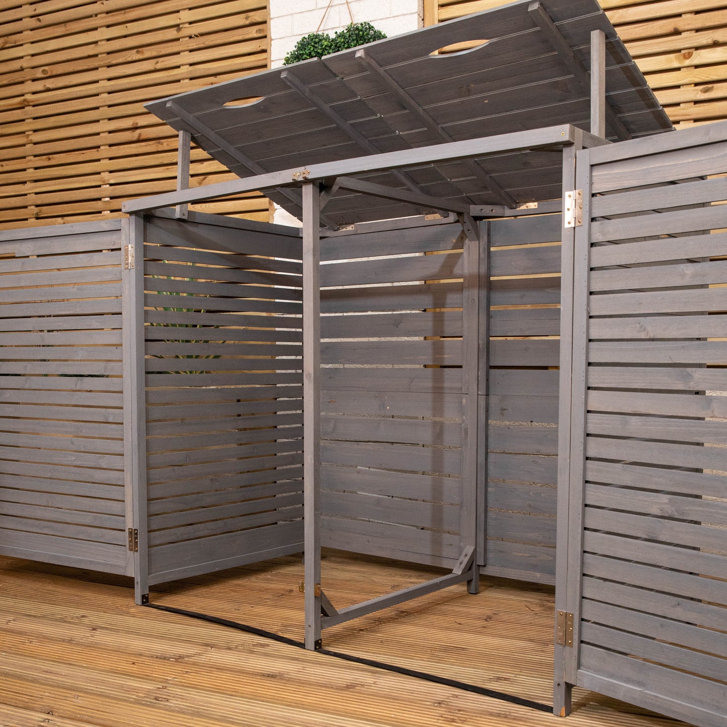 Factory Seconds: Pack of 4 Grey Washed Back Panels Only For SA-BINS3 Double Bin Storage