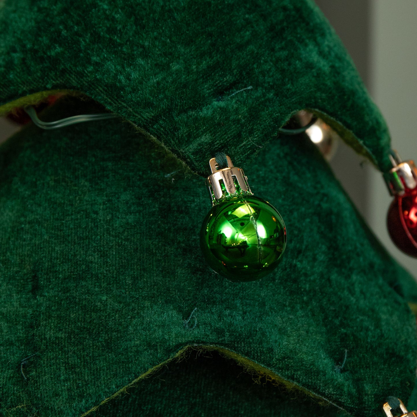 49cm Battery Powered Light up Christmas Tree with Baubles and Warm White LEDs