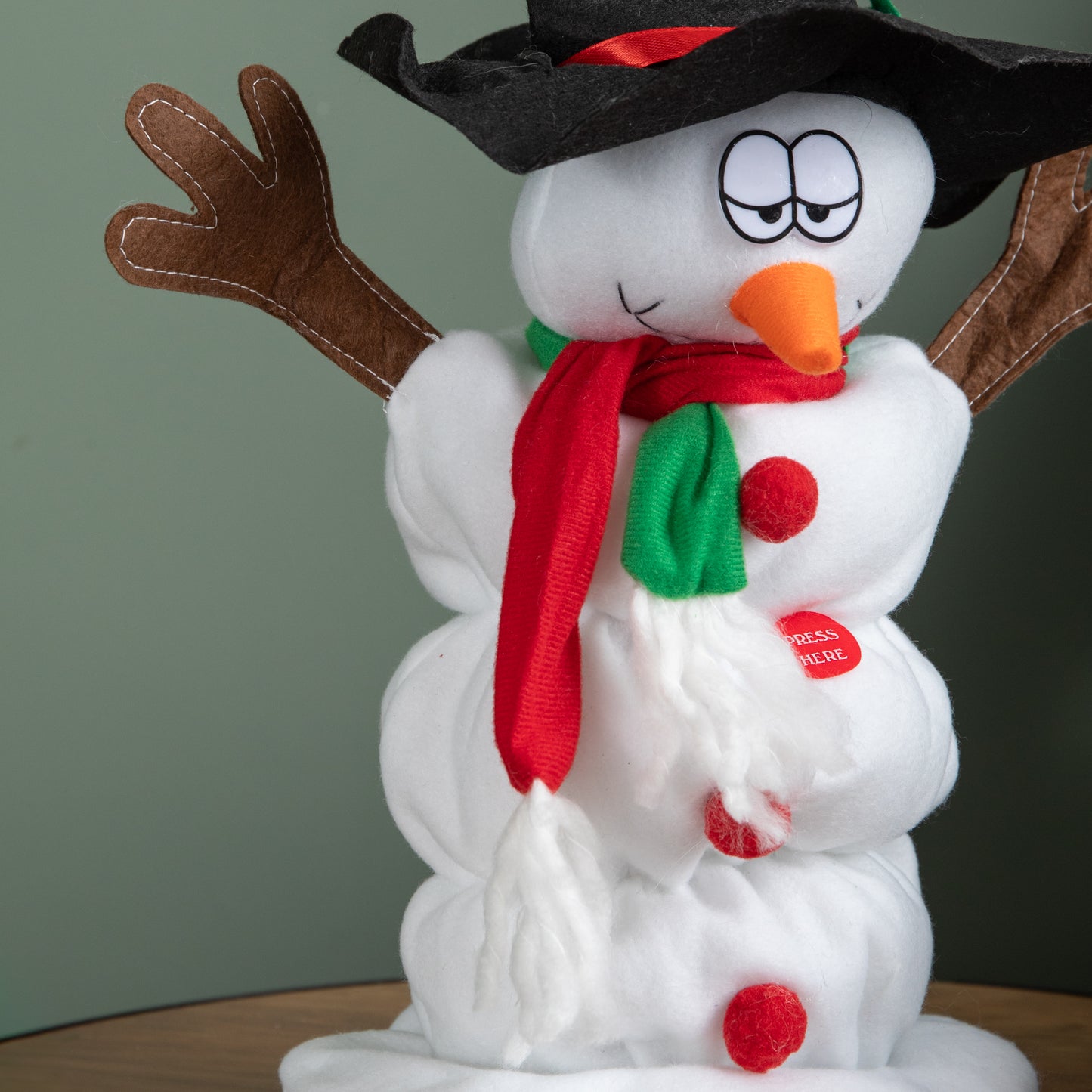 35cm Singing & Dancing Animated Sherbert Snowman Christmas Decoration
