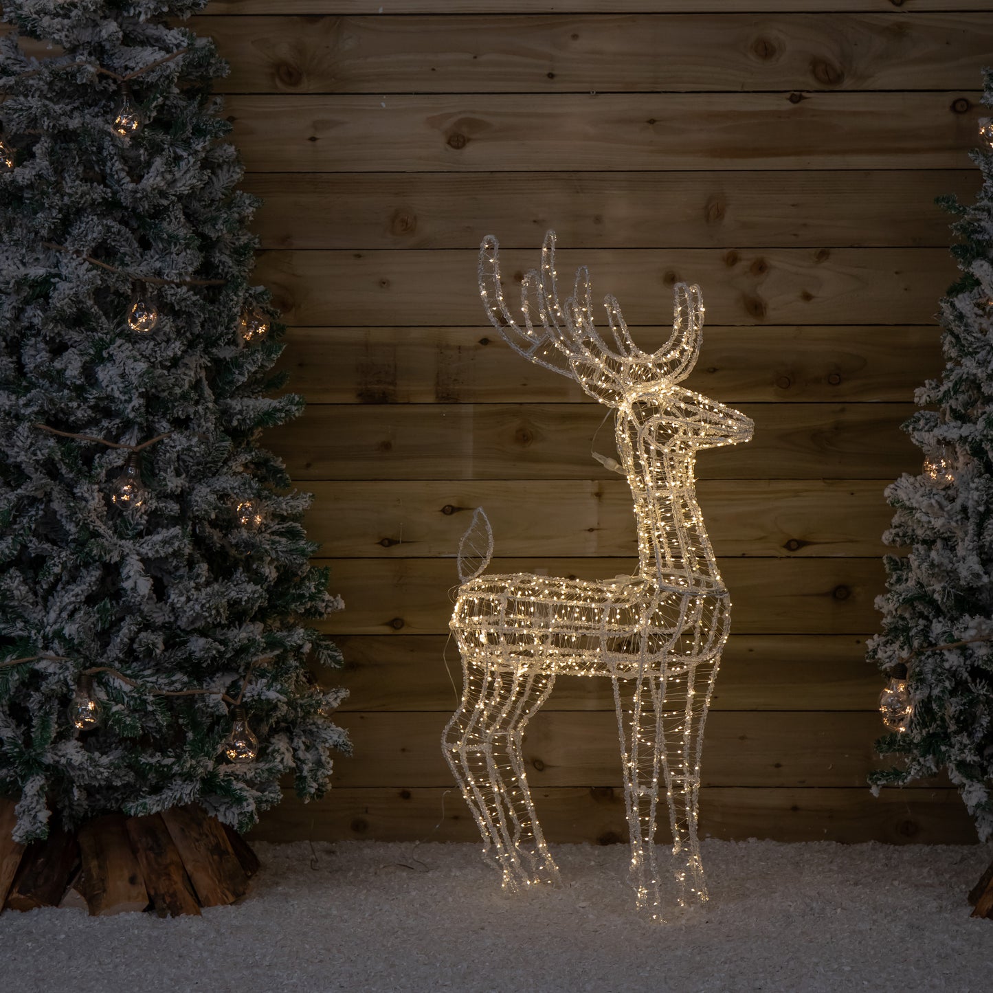 1.03m Light up Acrylic Christmas Reindeer Decoration with 1040 Warm White LEDs