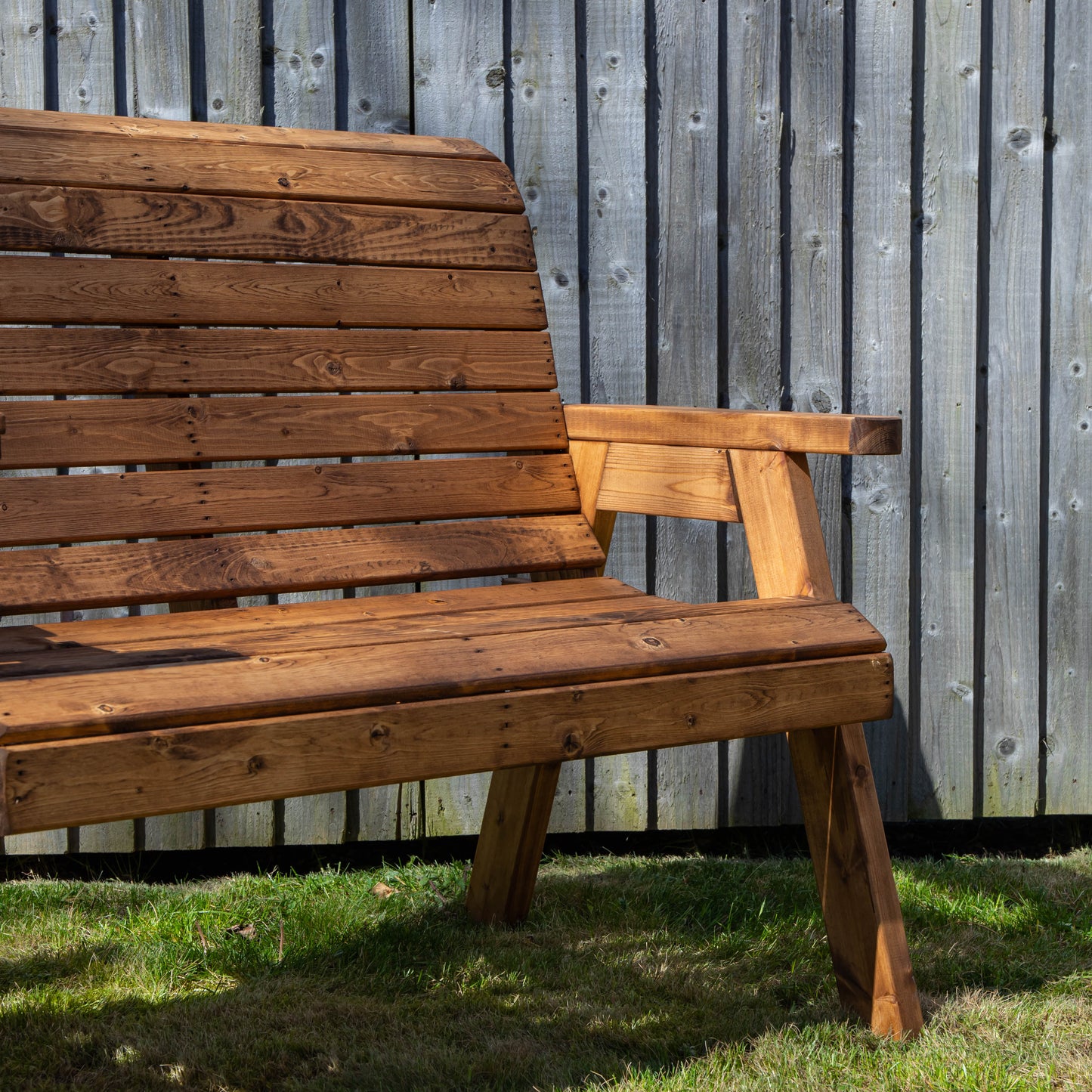 Hand Made 4 Seater Chunky Rustic Wooden Furniture with 2 Benches & Straight Tray