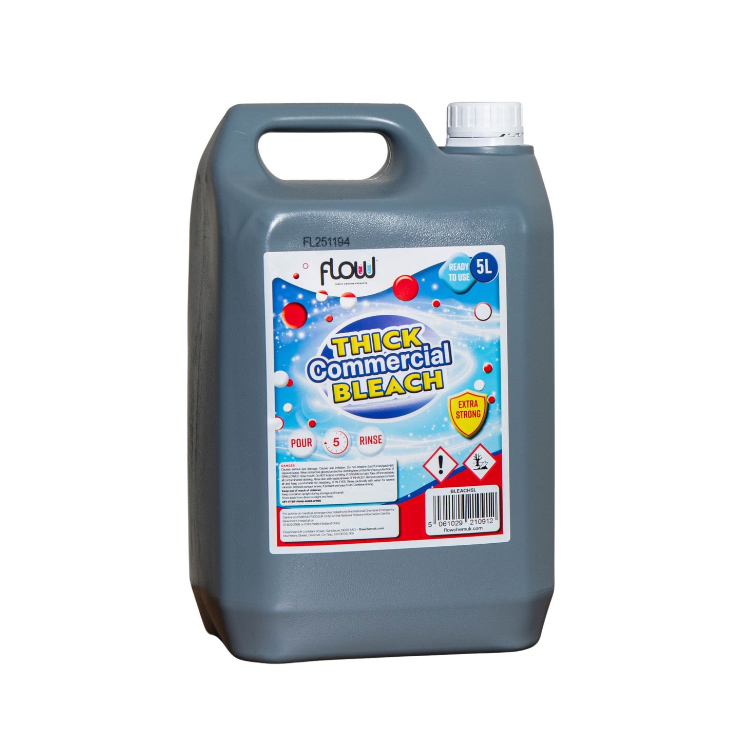 5 Litre Commercial Heavy Duty Thick Bleach