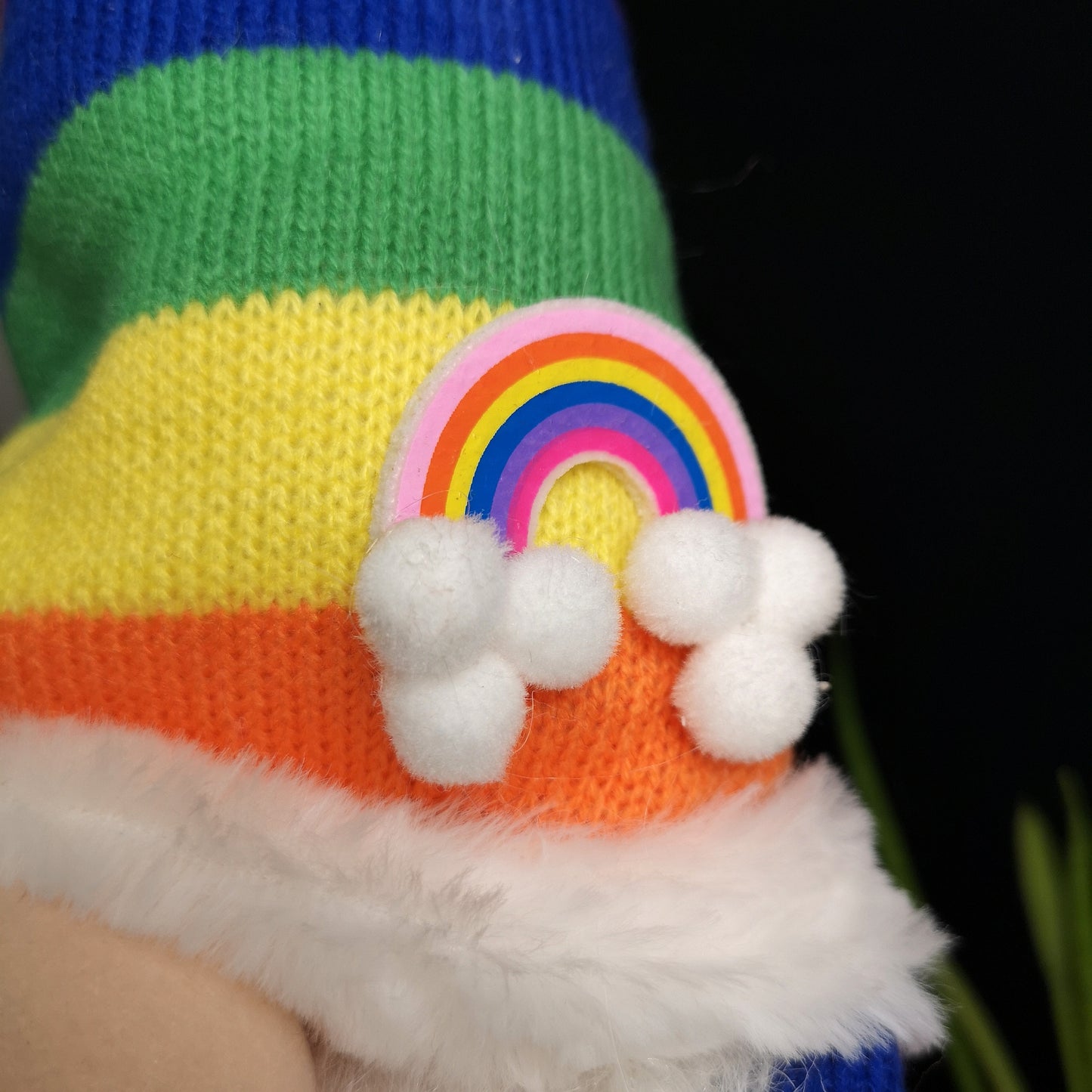 66cm Large Standing Plush Rainbow Christmas Gonk Decoration