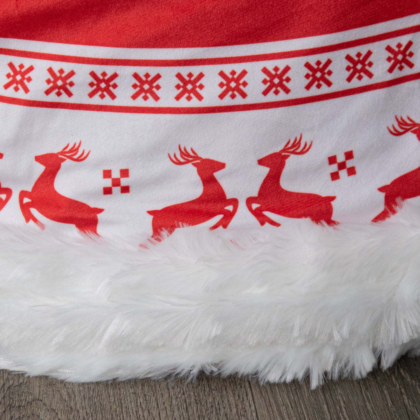 60cm USB Powered Light up Snowflake & Reindeer Christmas Tree Collar with LEDs