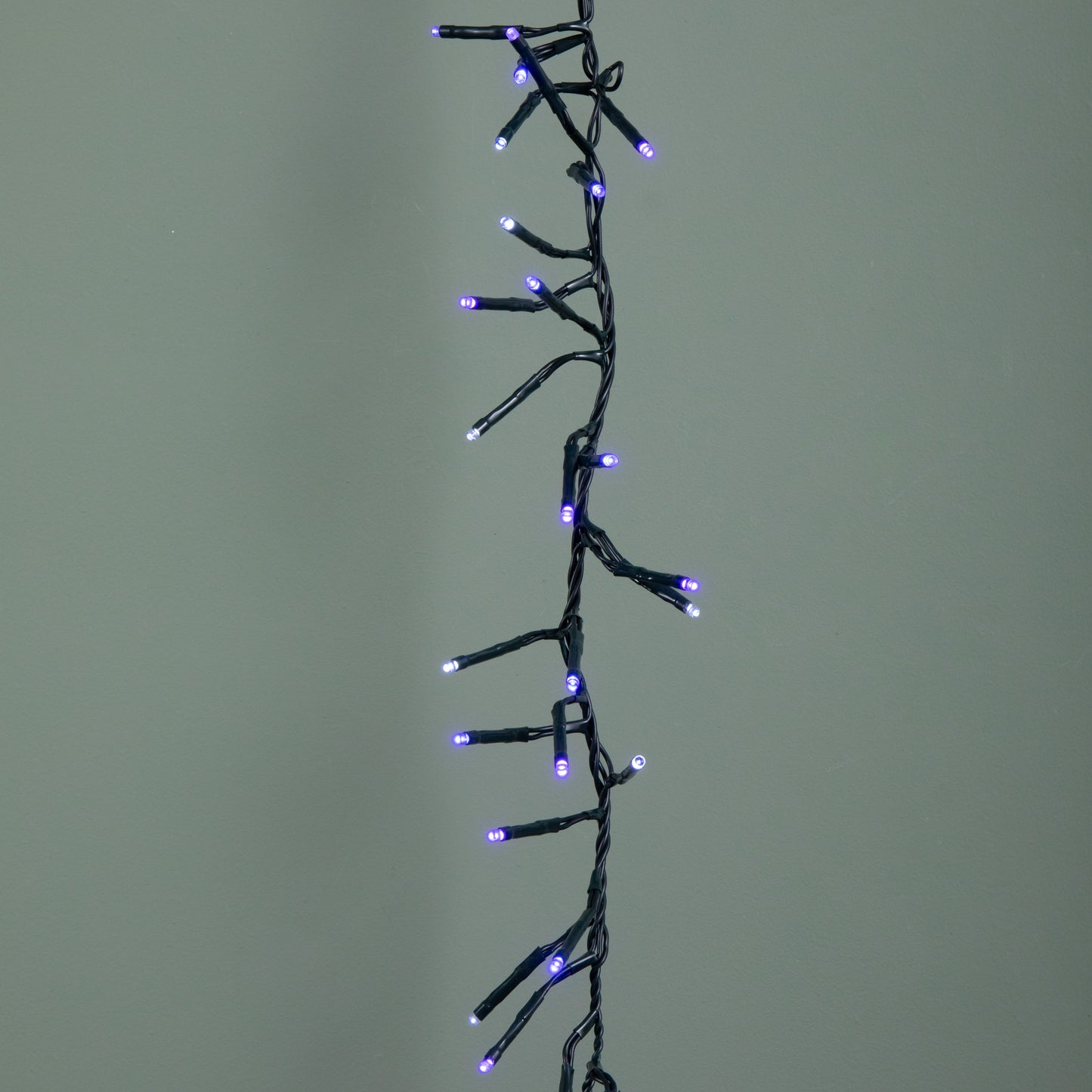 9.3m 720 LED Christmas Cluster Multi-Action String Lights with Timer in Blue, Purple & White