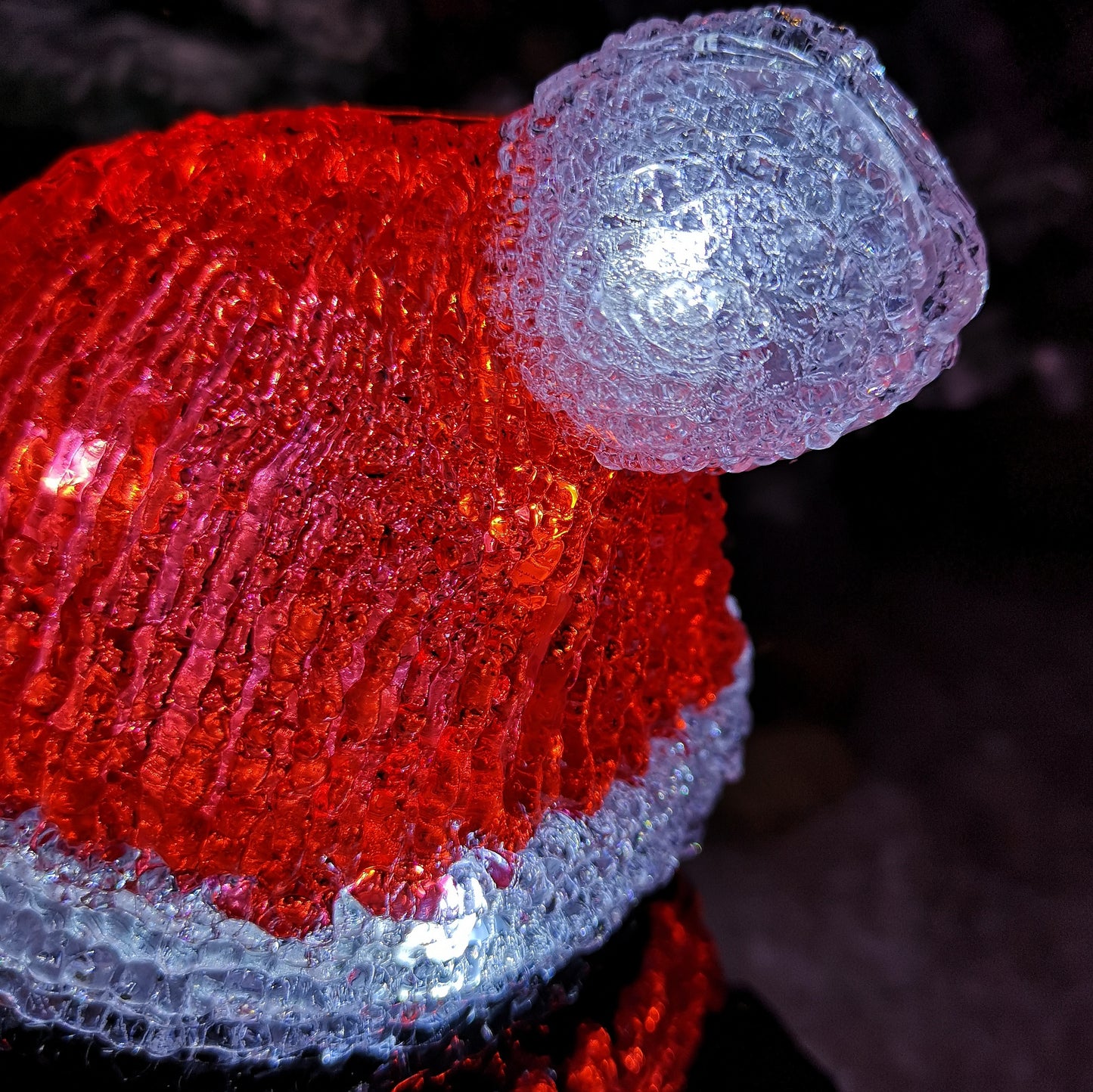 30cm LED Soft Acrylic Penguin with Candy Cane Christmas Decoration