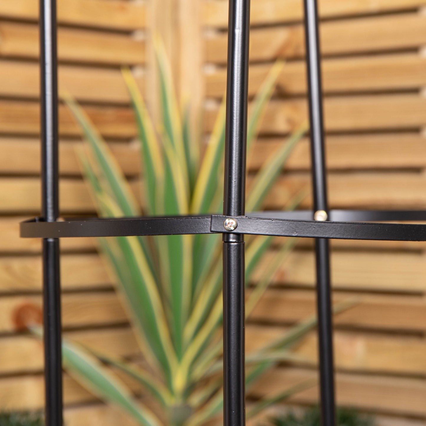 1.9m Metal Garden Patio Obelisk Trellis for Climbing Plants