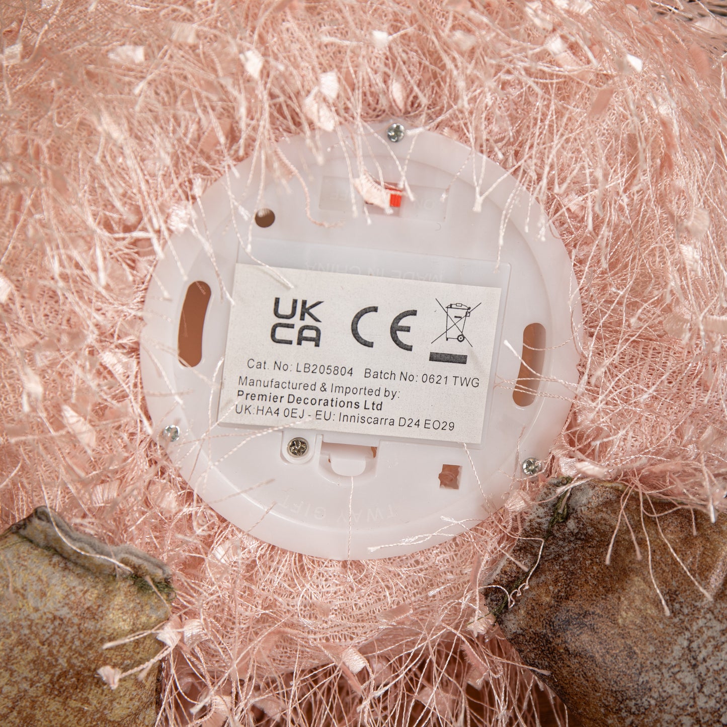 30cm Christmas Male Gonk with LED Light - Grey Hat