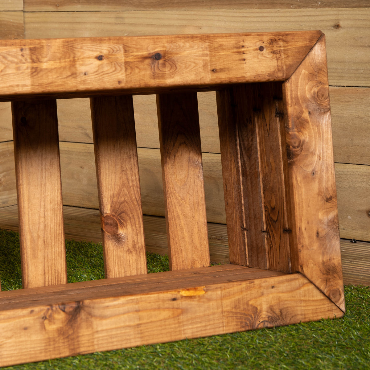 Hand Made 82cm x 40cm Rustic Wooden Medium Garden Trough / Flower Bed Planter