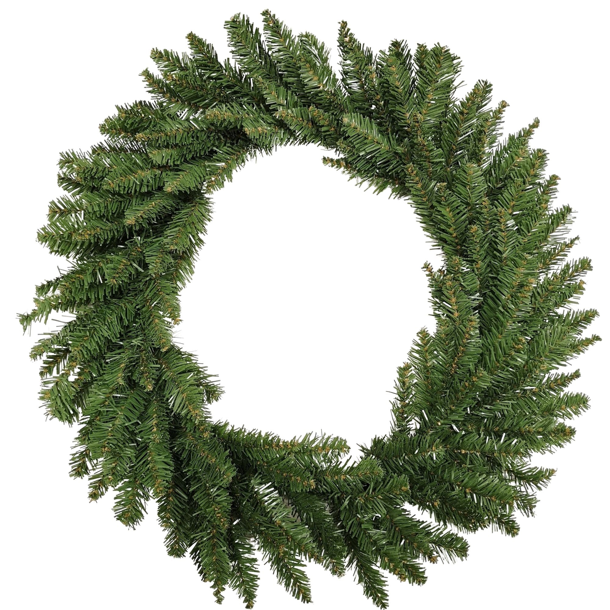 60cm Plain Green Christmas Wreath with 160 Bullet Tips