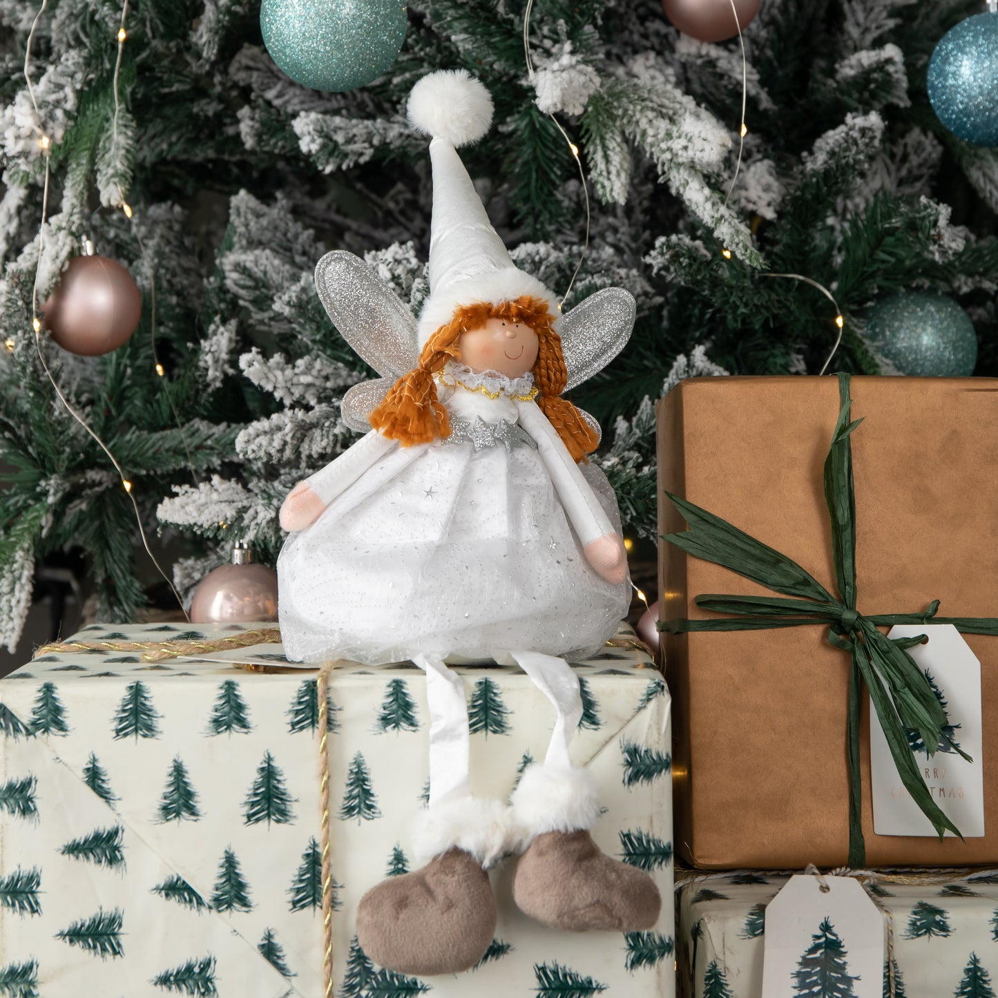 30cm Soft White Fairy Magic Christmas Decoration with Dangly Legs