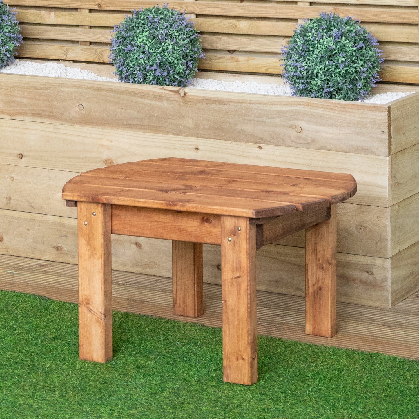 2 Seater Chunky Wooden Garden Furniture Set with Coffee Table