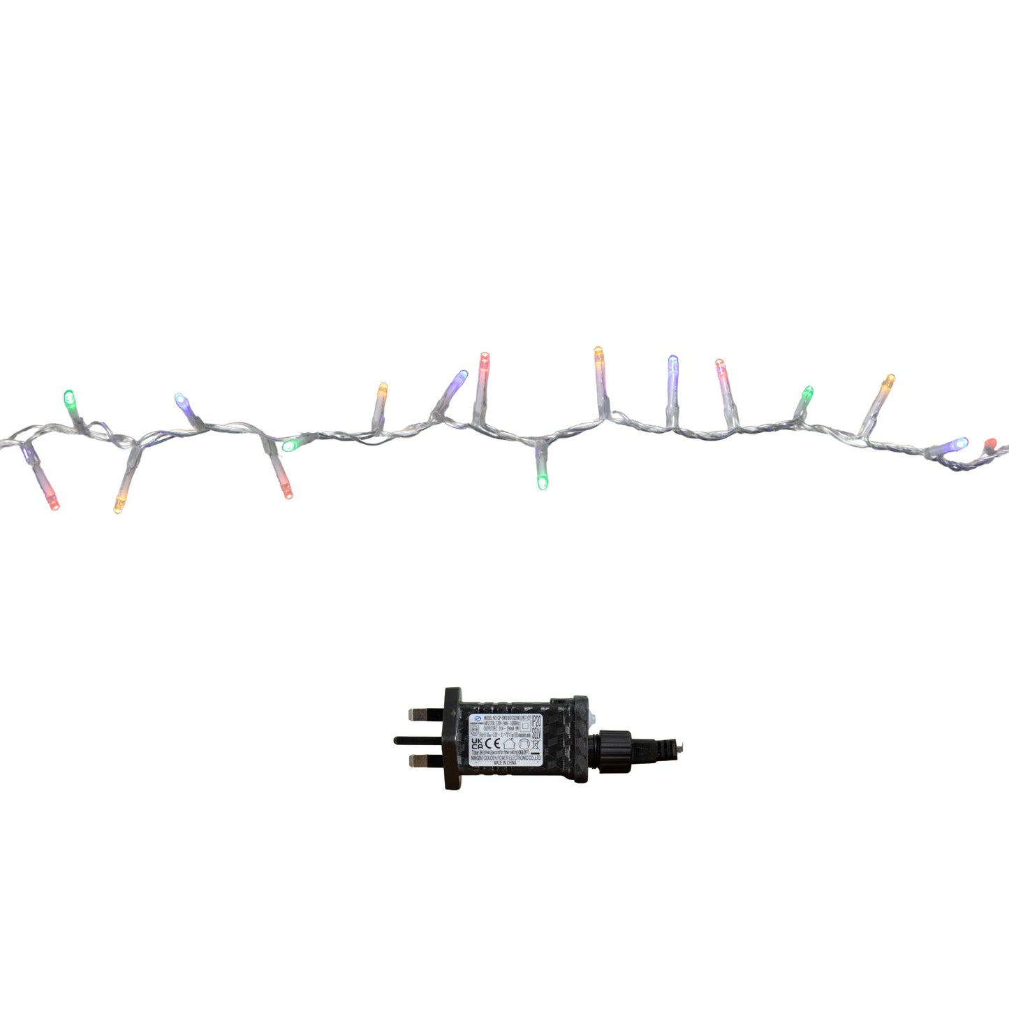 18.7m 750 LED TreeBrights Christmas String Lights on Clear Cable with Timer in Multi-Coloured