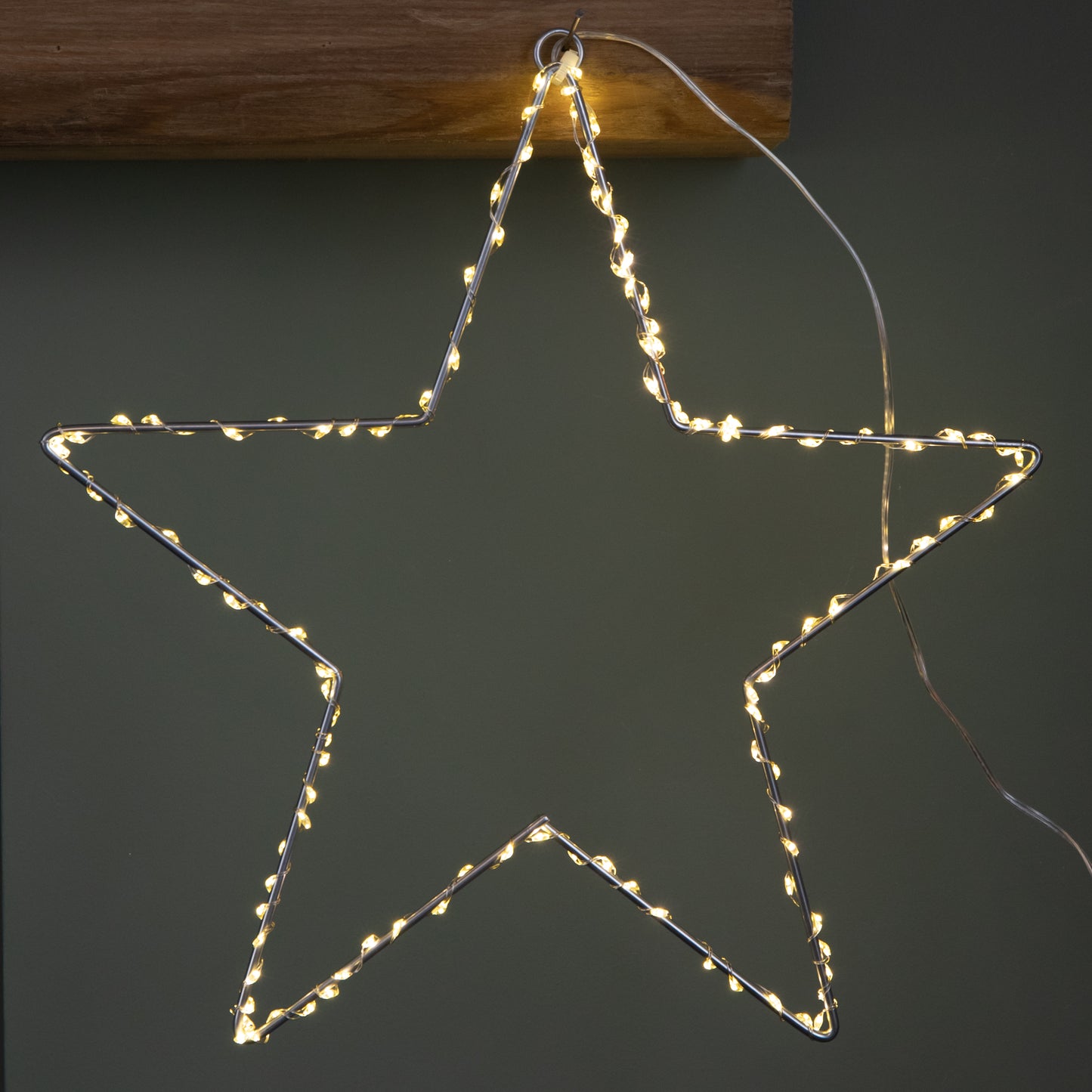30cm Light up Dewdrop Christmas Star with 120 Warm White LEDs