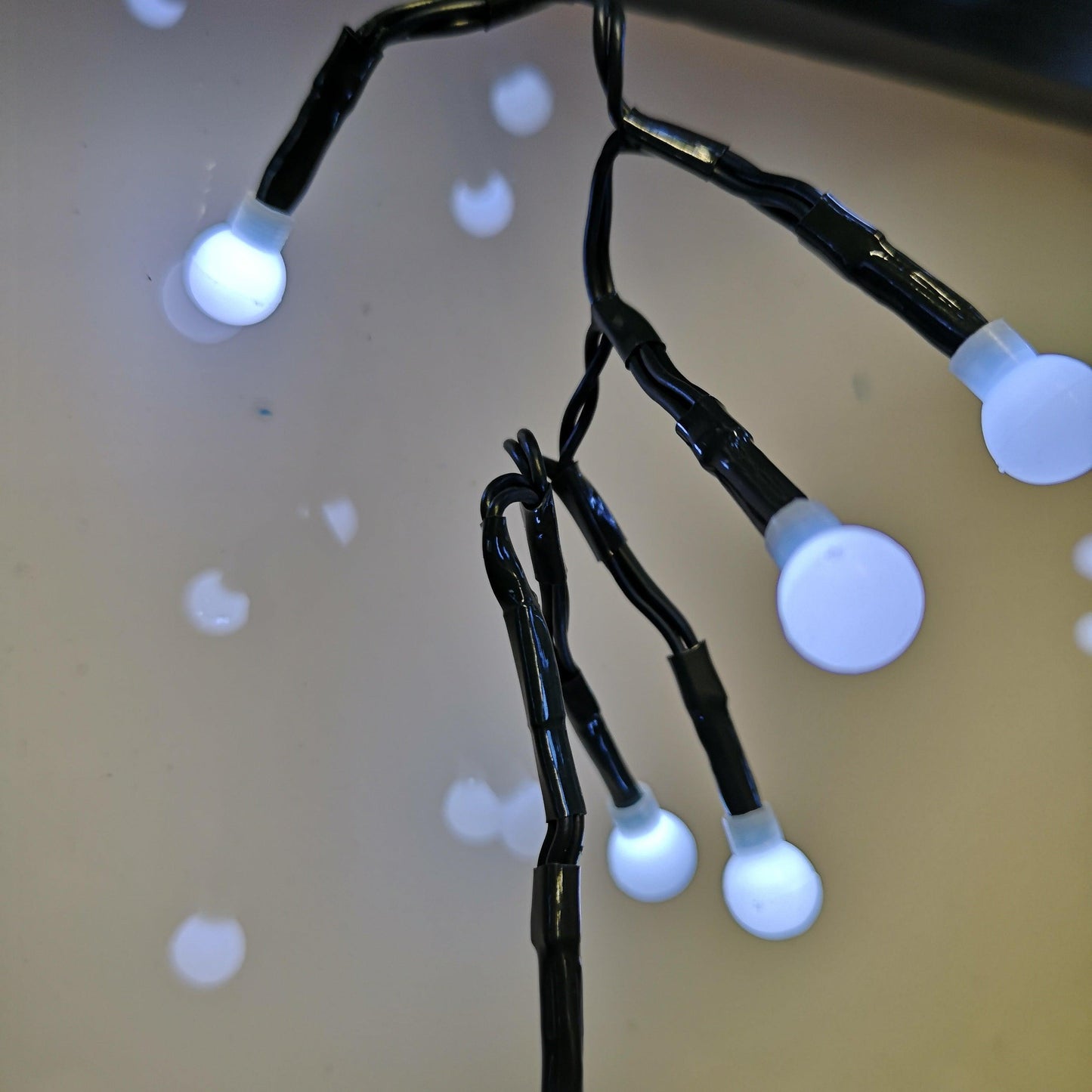 4.8m Multi Function Frosted White LED Cluster Curtain Lights Christmas Decorations with Timer