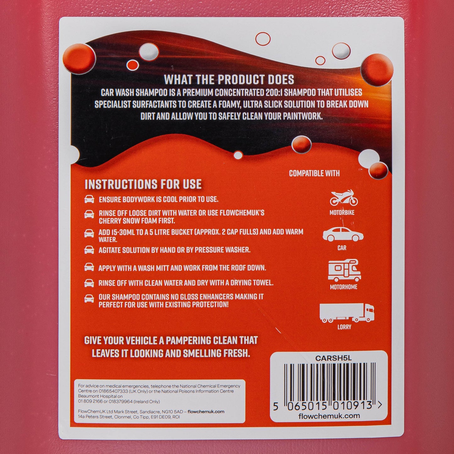 5 Litre Premium Car Wash Shampoo for All Vehicles