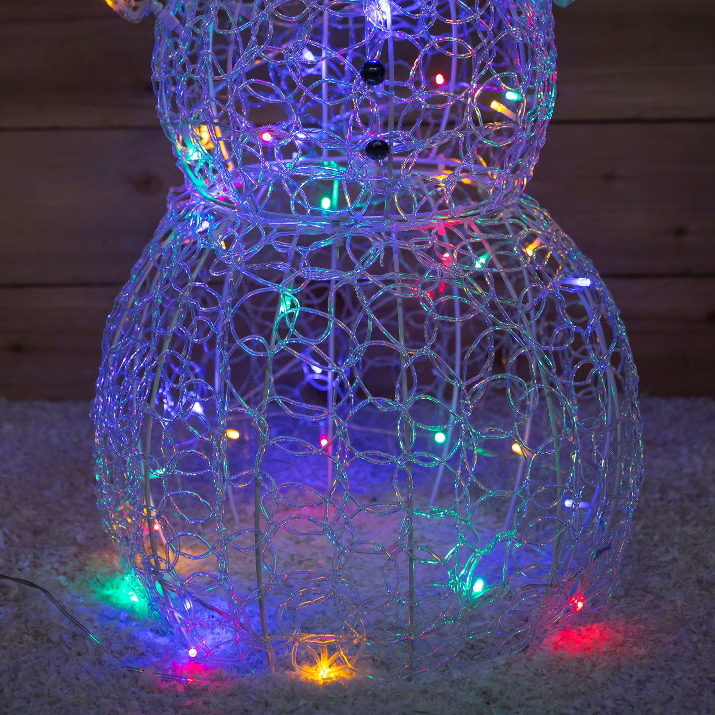 76cm Light up Acrylic Christmas Snowman with 88 Multi-Coloured LEDs