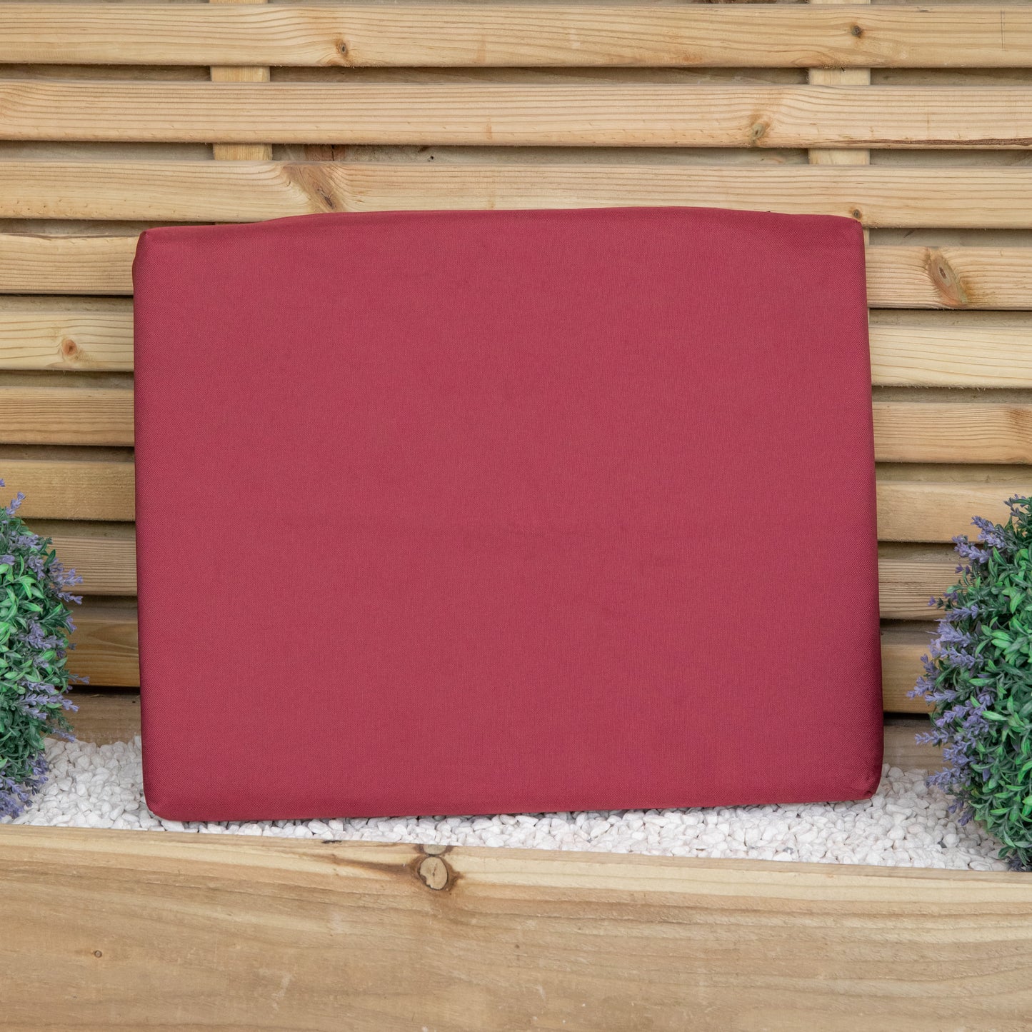 52 x 41cm Cushion Base for Single Wooden Garden Chair in Burgundy