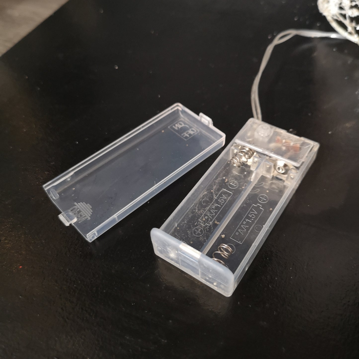 50cm Warm White Battery Operated LED White and Gold Tree Silhouette Christmas Decoration