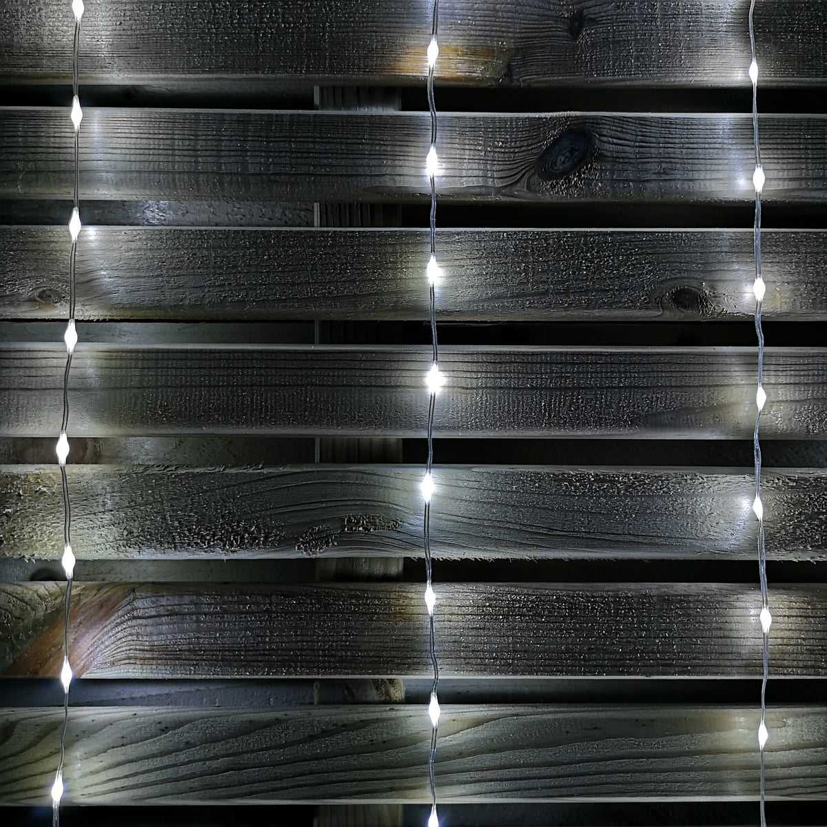 1.2m Cool White LED Star Curtain Lights Christmas Decorations