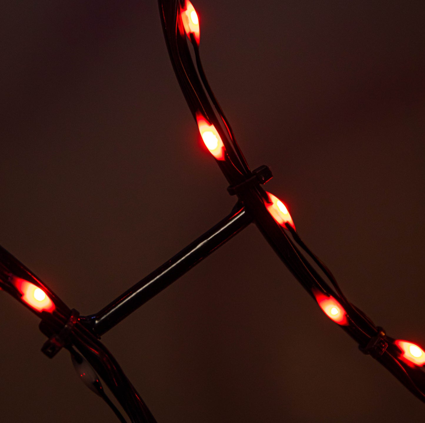 78cm Metal Hanging Christmas Bauble with 245 Static & Twinkling LEDs in Red & Green