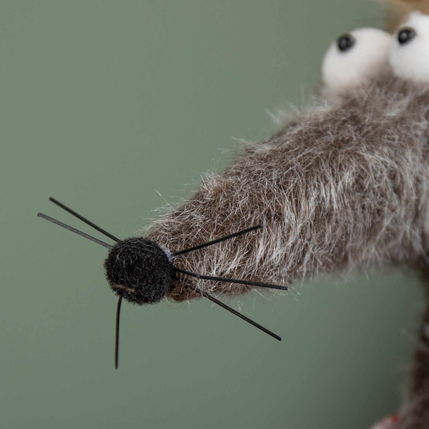 67cm Grey Plush Sitting Rat A Louis Christmas Decoration