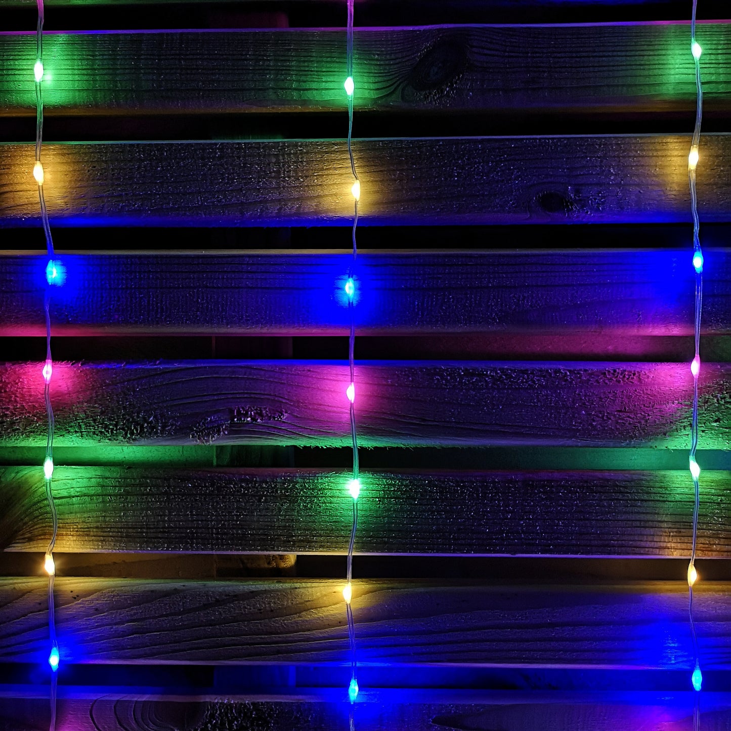 1.2m Multi Colour LED Star Curtain Lights Christmas Decorations