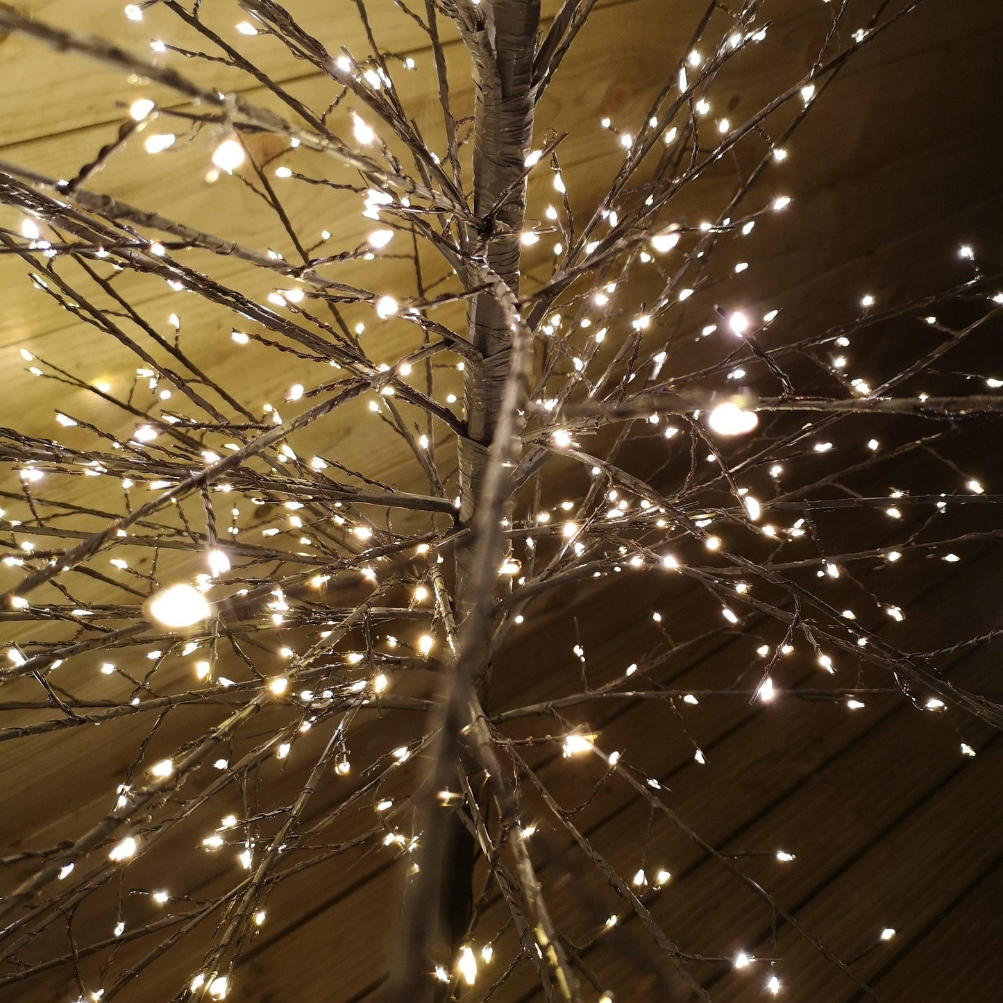 Factory Seconds: 1.8m 6ft Outdoor Black Micro Dot Christmas Blossom Tree with 900 Warm White LED