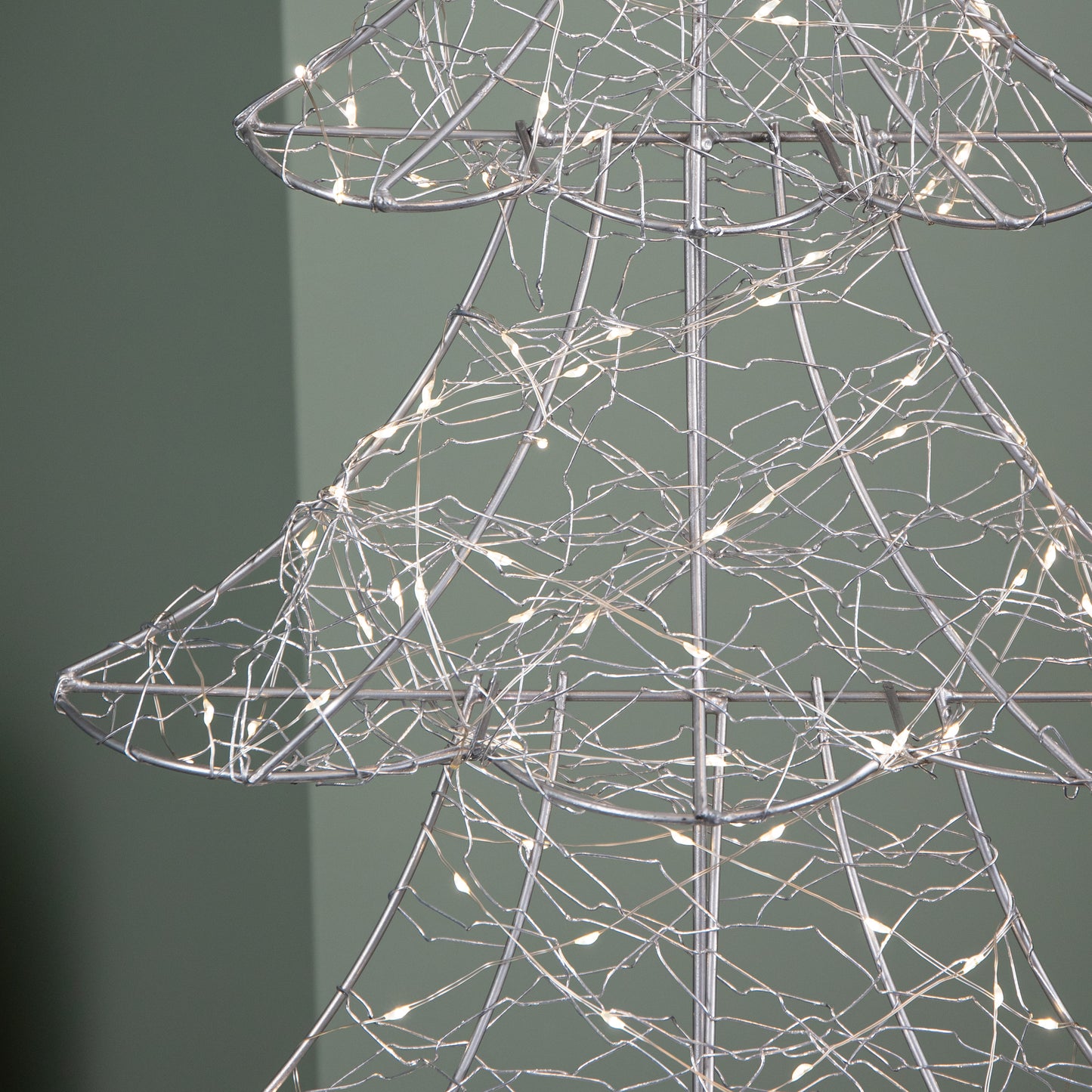 90cm Light Up Christmas Tree Silhouette Decoration with 300 Warm White LEDs