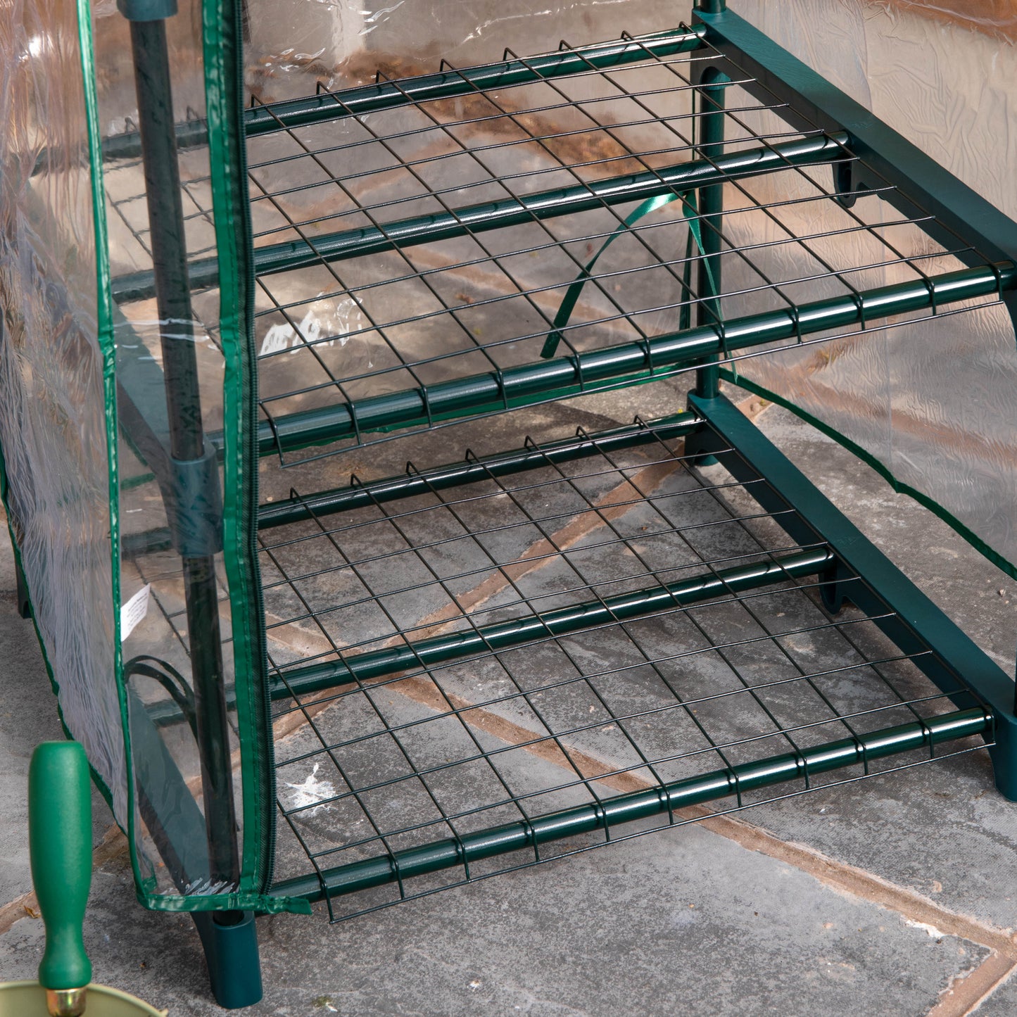 1.3m x 0.5m 4 Tier Greenhouse with Steel Frame and Removable PVC Cover