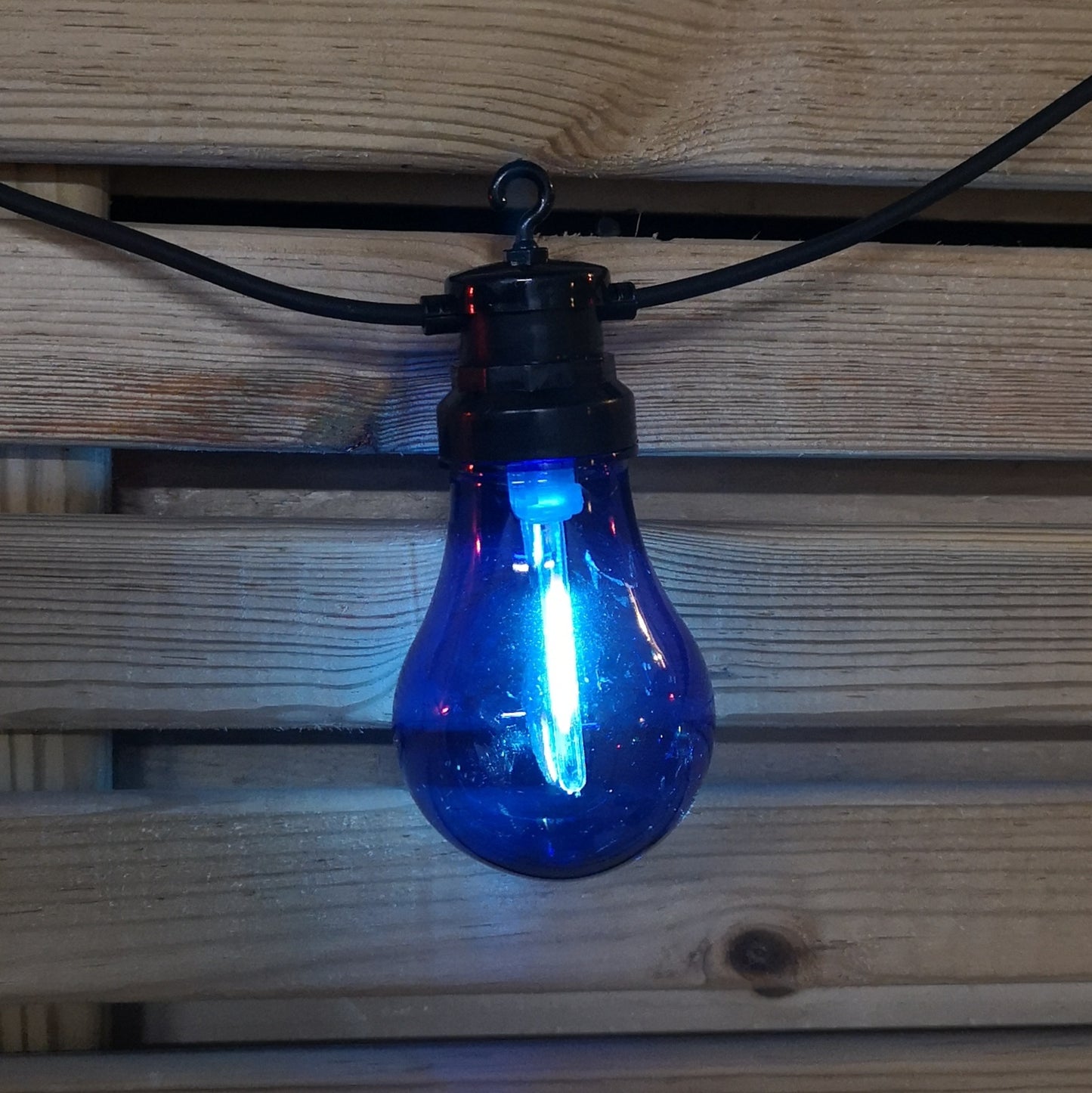 4.5m Set of 10 Connectable Festoon Bulb Lights in Multi-Coloured with Timer Function