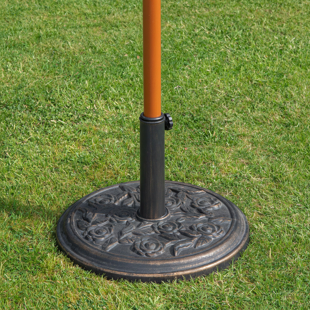 Samuel Alexander 2.7m Outdoor Wooden Garden Parasol Sun Shade with Carry Bag in Black