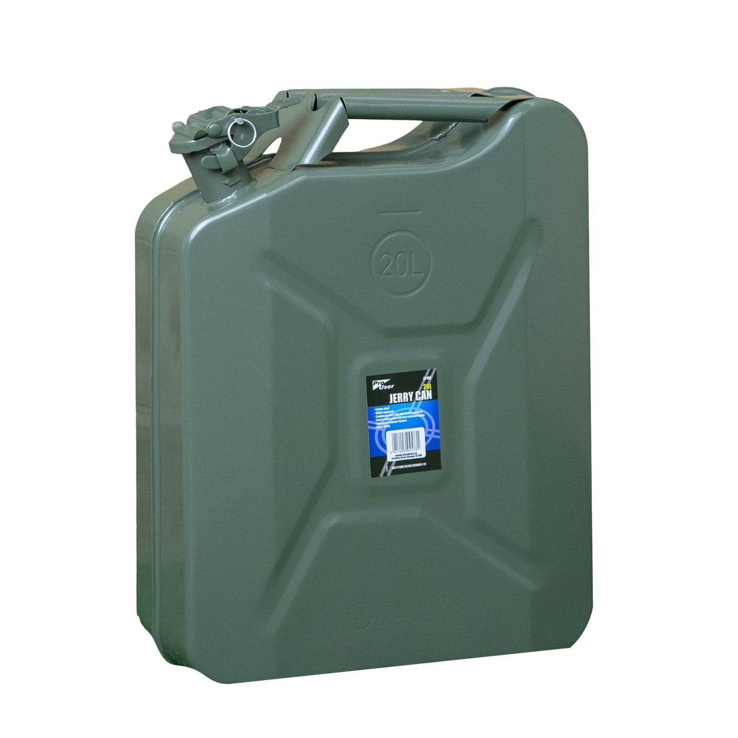 20 Litre Metal Jerry Can for Fuel with Leak Proof Bayonet Closure