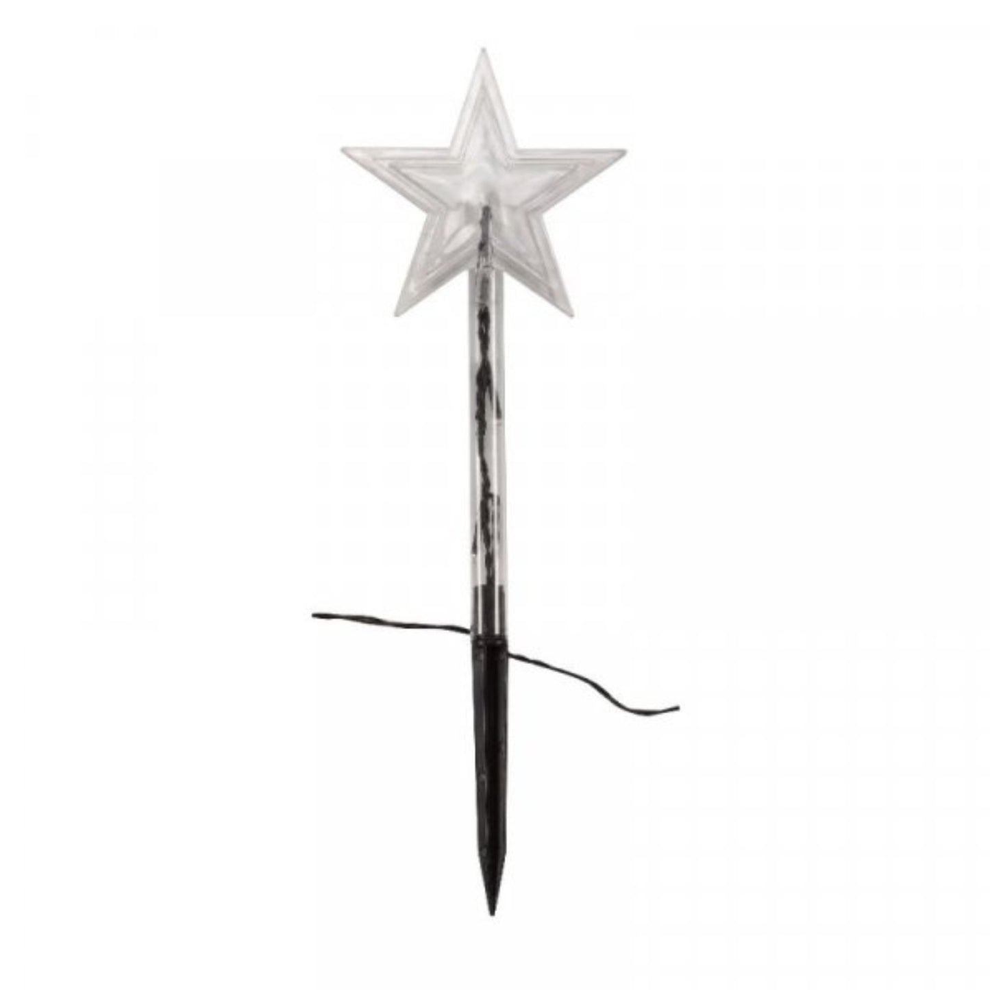 Set of 8 Battery Operated LED Warm White Star Path Lights Christmas Decoration with Timer