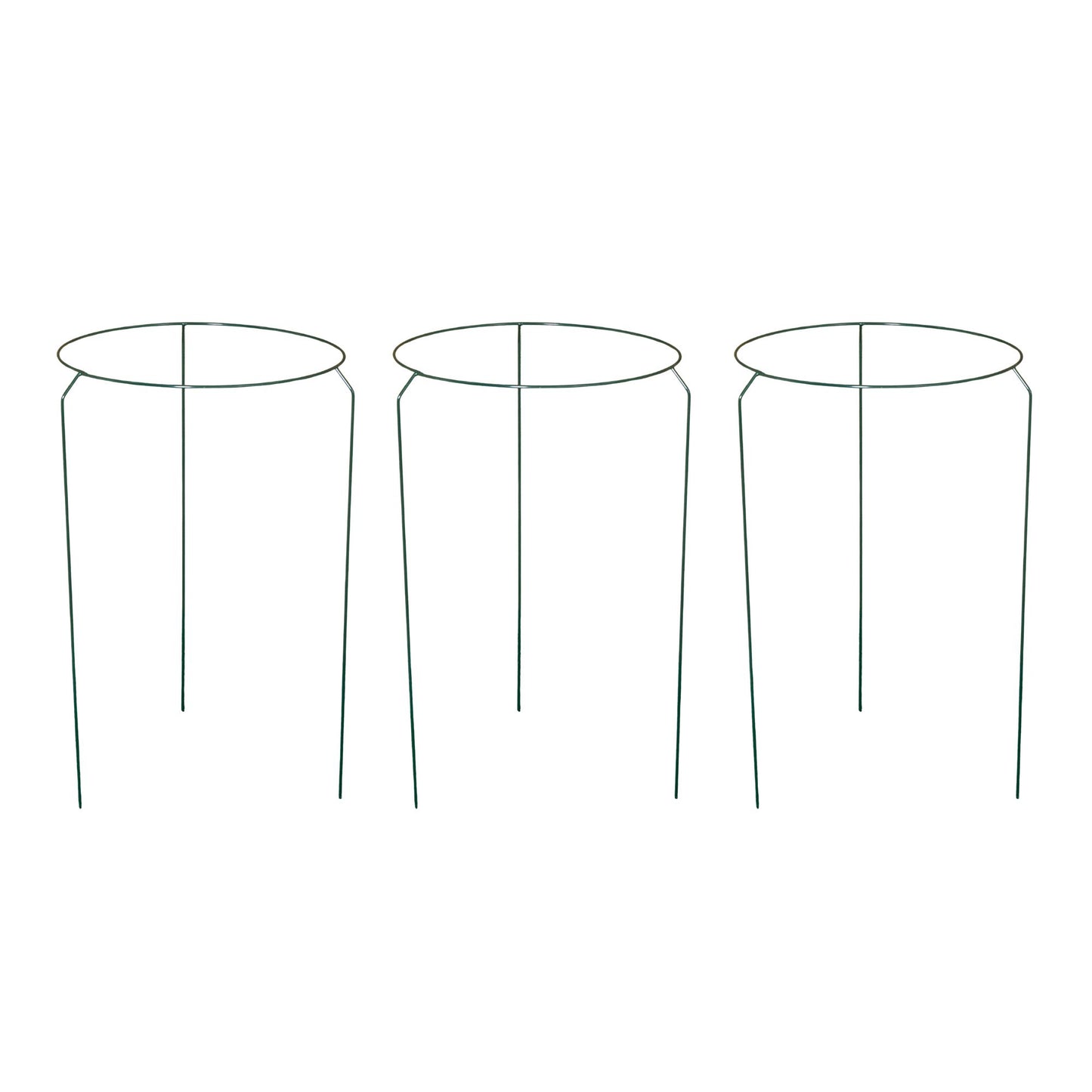 Pack of 3 Tom Chambers Urban Metal Herbaceous Garden Plant Support Ring Large 40cm x 60cm