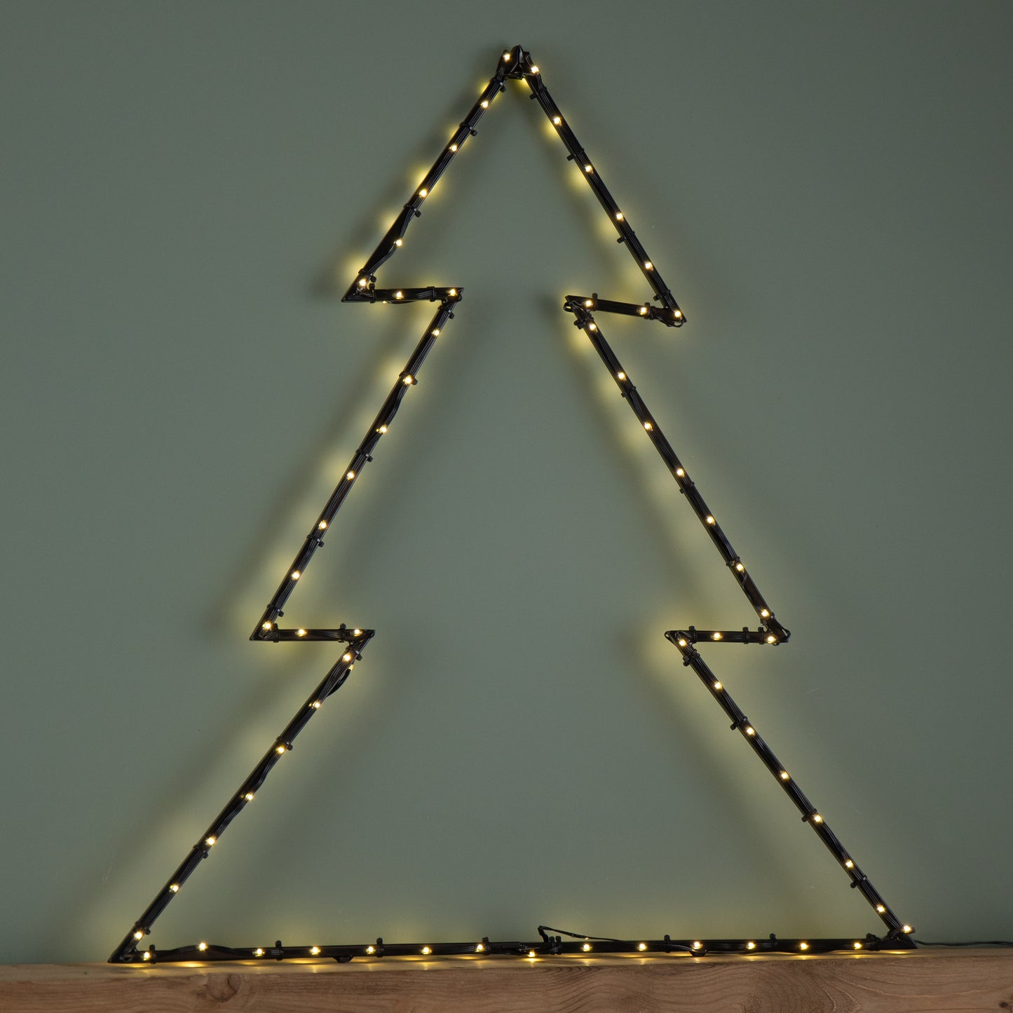 73cm x 80cm Light up Dewdrop Metal Christmas Tree with Garden Stake & Warm White LEDs