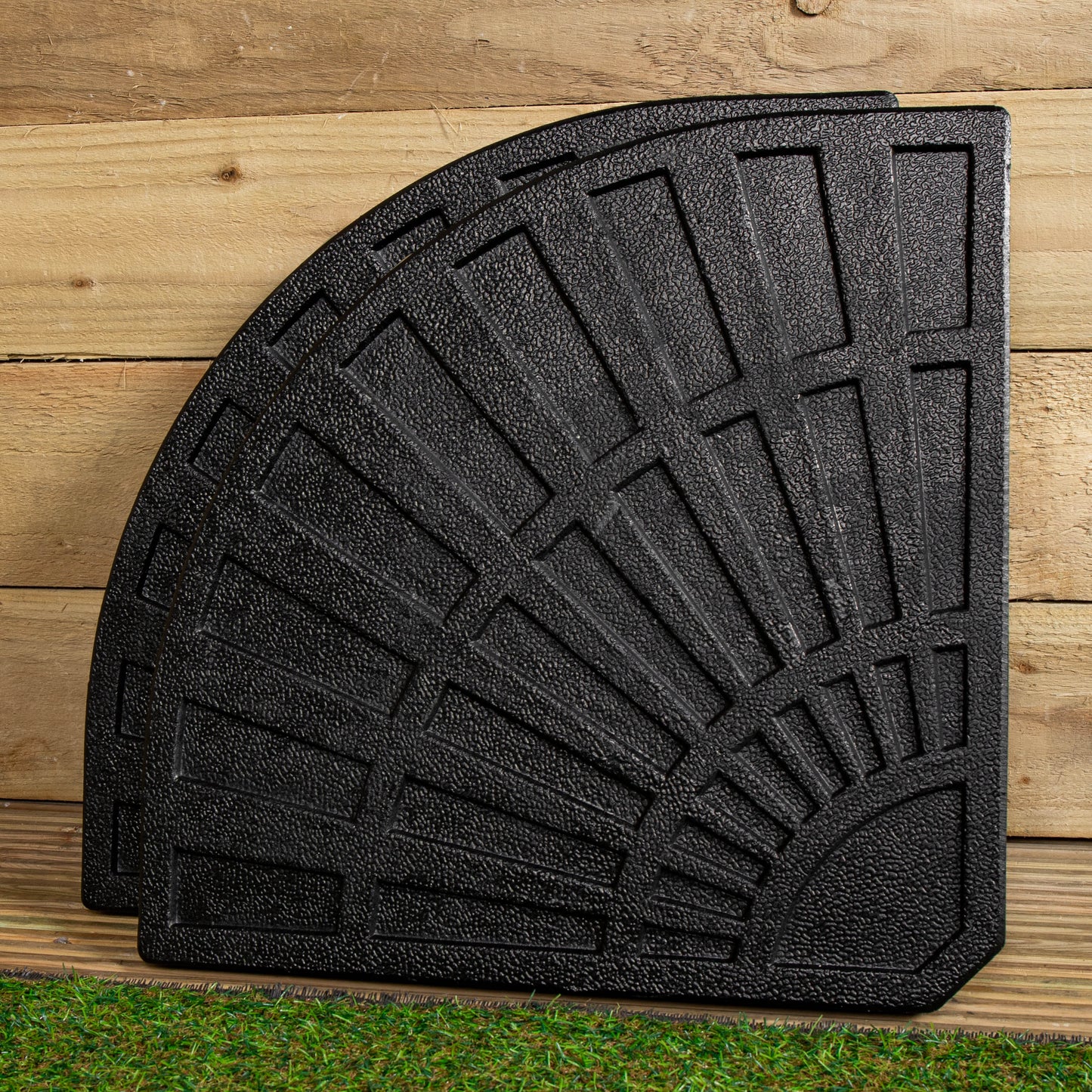 2 Piece 14kg Black Hanging Banana Cantilever Garden Parasol Base Weights