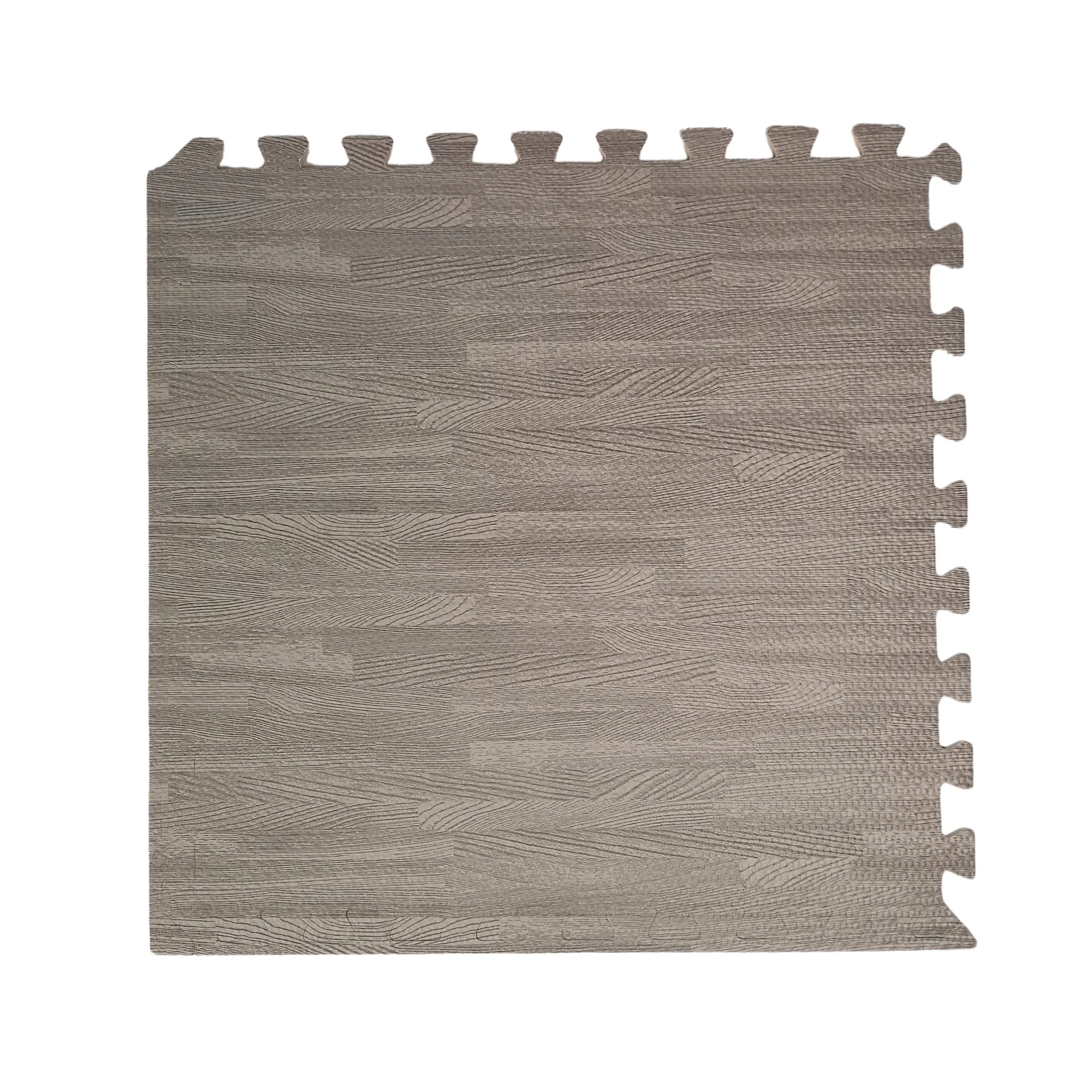 12 Piece Grey Wood Effect EVA Foam Floor Protective Floor Tiles / Mats 60x60cm Each Set For Gyms, Kitchens, Garages, Camping, Kids Play Matting, Flooring Mats Set Covers 4.32 sqm (46.5 sq ft)