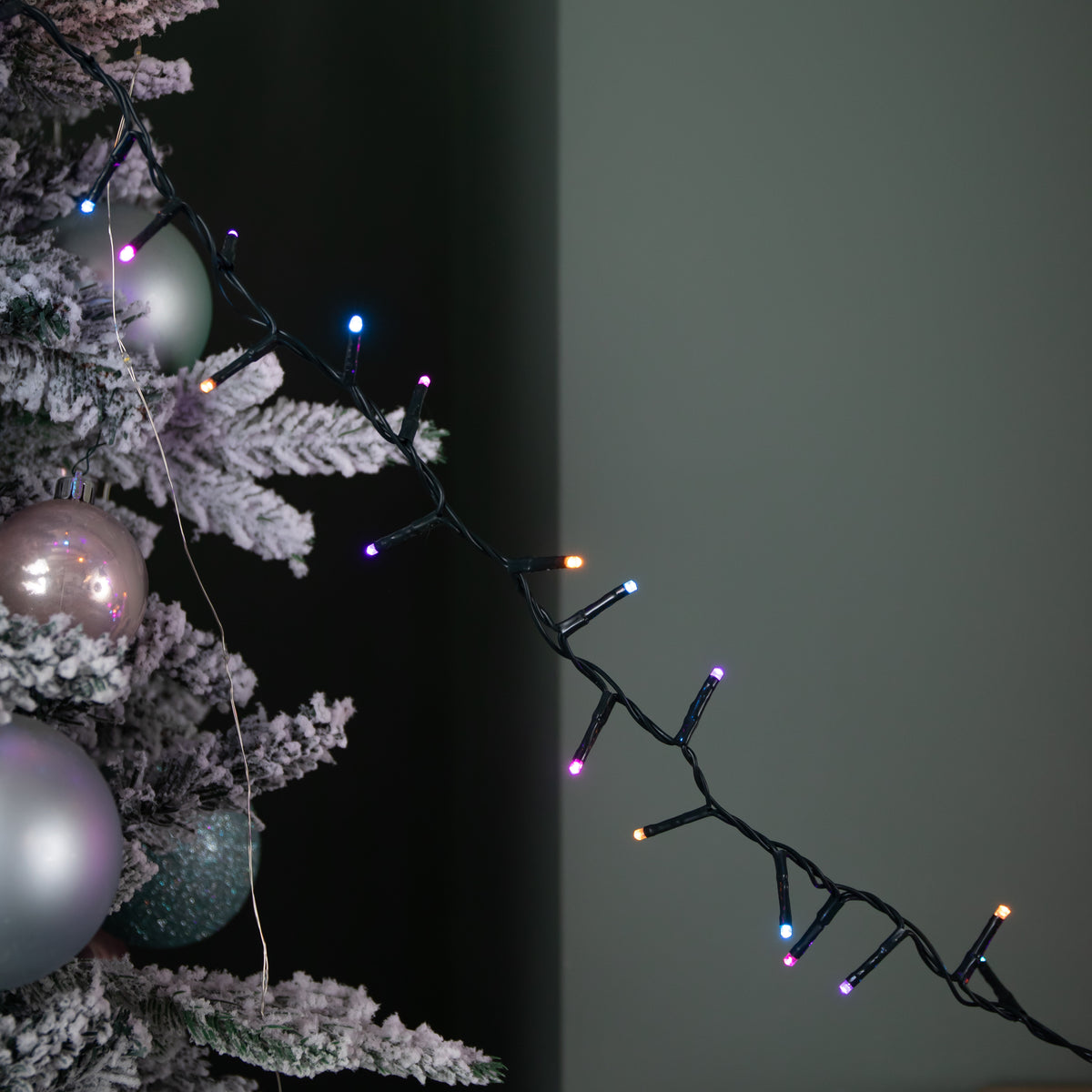 6m 240 LED TreeBrights Multi-Action Christmas String Lights with Timer in Rainbow